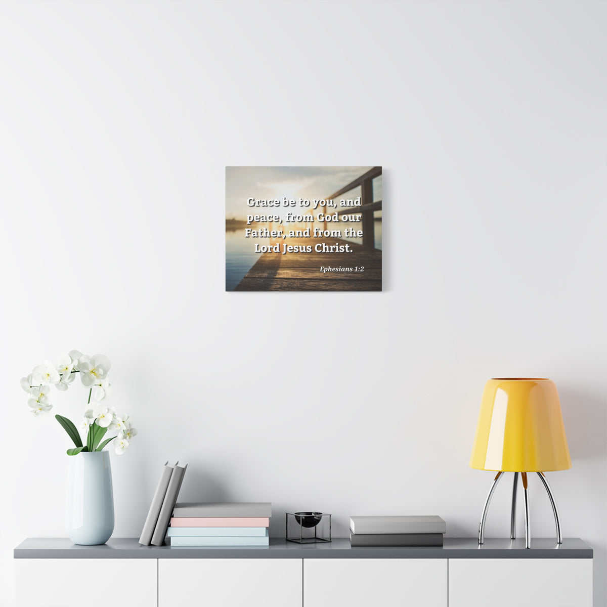 Scripture Walls Grace & Peace Ephesians 1:2 Bible Verse Canvas Christian Wall Art Ready to Hang-Express Your Love Gifts