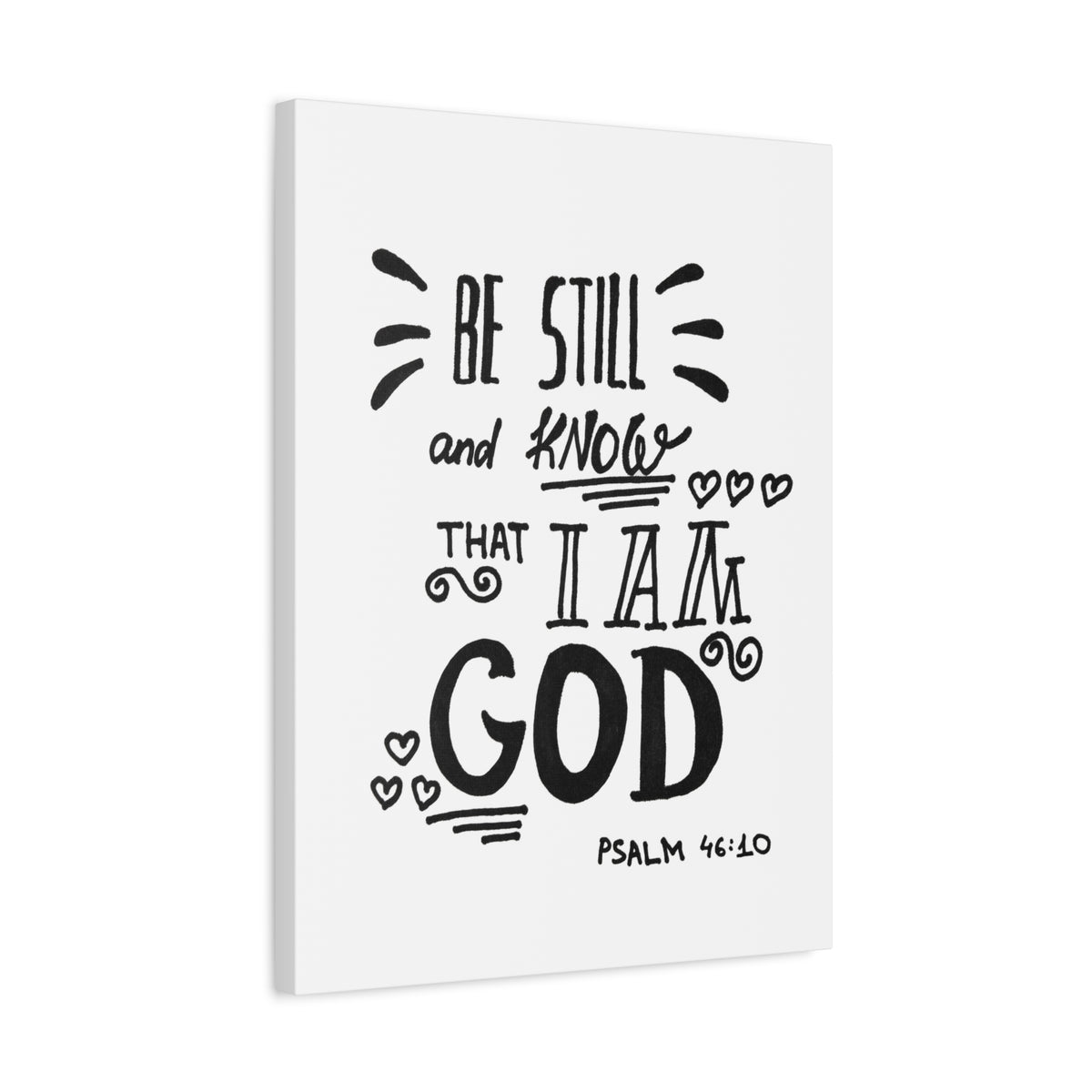 Scripture Walls Know That I Am God Psalm 46:10 Bible Verse Canvas Christian Wall Art Ready to Hang-Express Your Love Gifts