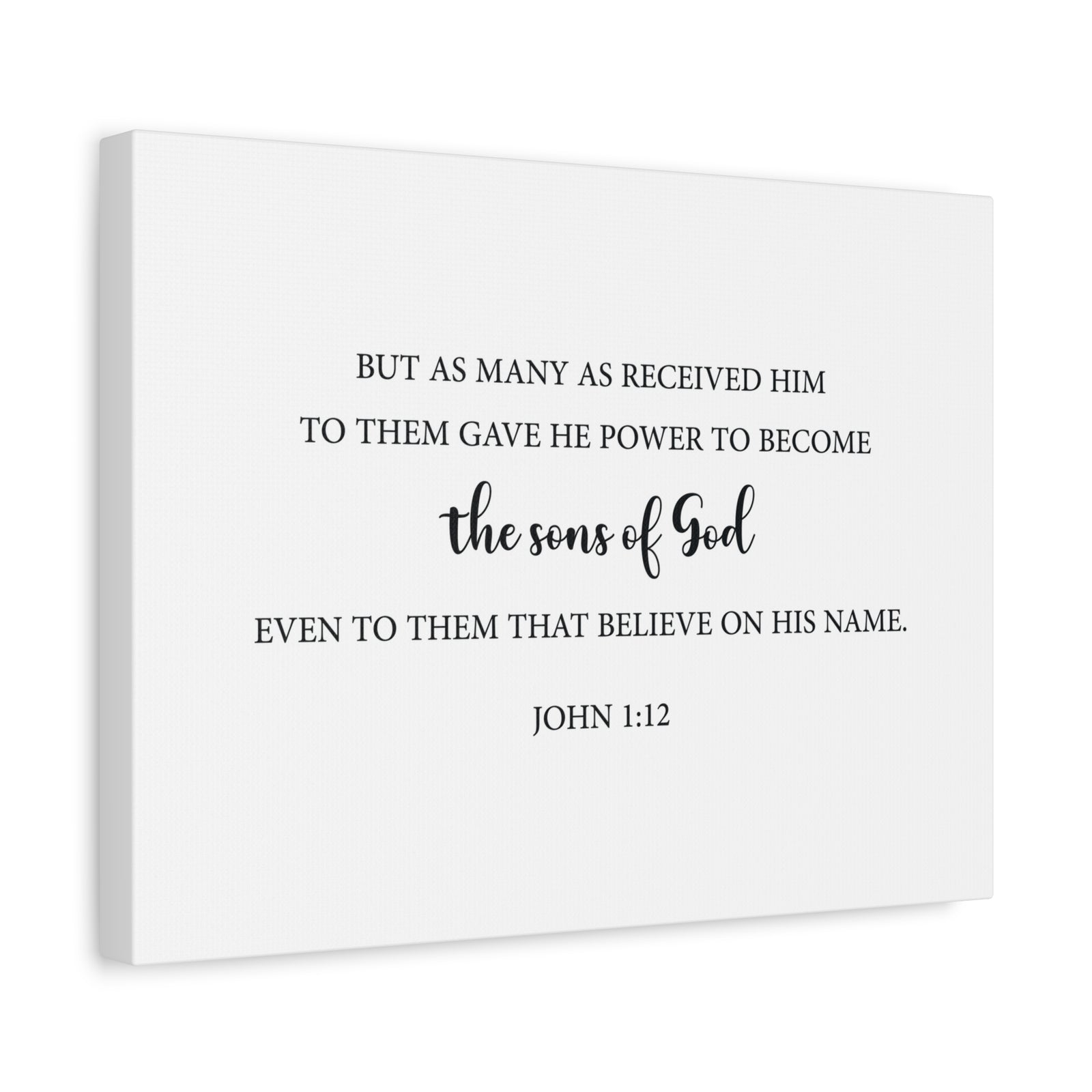 Scripture Walls The Sons Of God John 1:12 Bible Verse Canvas Christian Wall Art Ready To Hang-Express Your Love Gifts