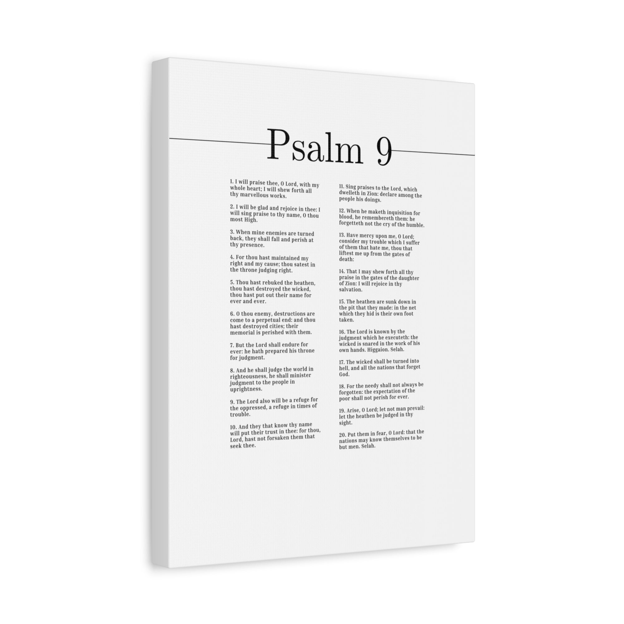 Scripture Canvas I Will Sing Praise To Thy Name Psalm 9 Christian Wall Art Bible Verse Print Ready to Hang-Express Your Love Gifts