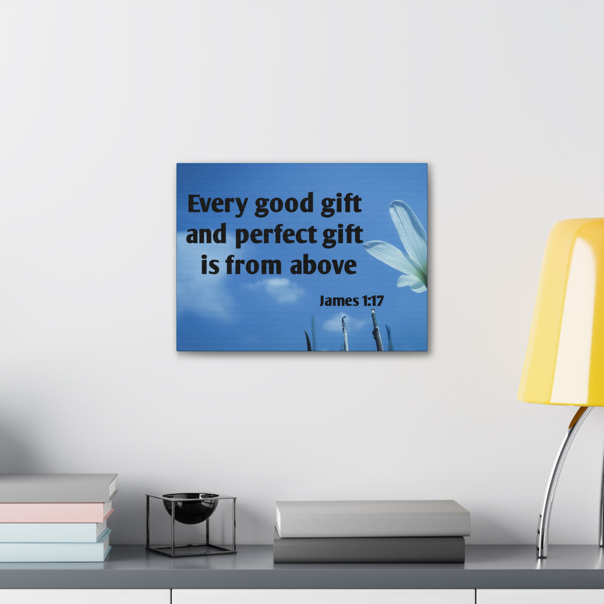 Scripture Canvas Perfect Gift James 1:17 Christian Wall Art Bible Verse Print Ready to Hang-Express Your Love Gifts