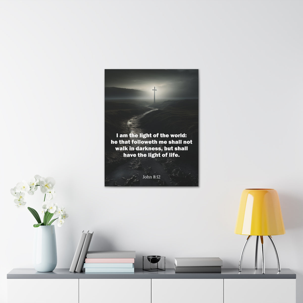 Scripture Walls I Am the Light of the World John 8:12 Christian Wall Art Print Ready to Hang Unframed-Express Your Love Gifts