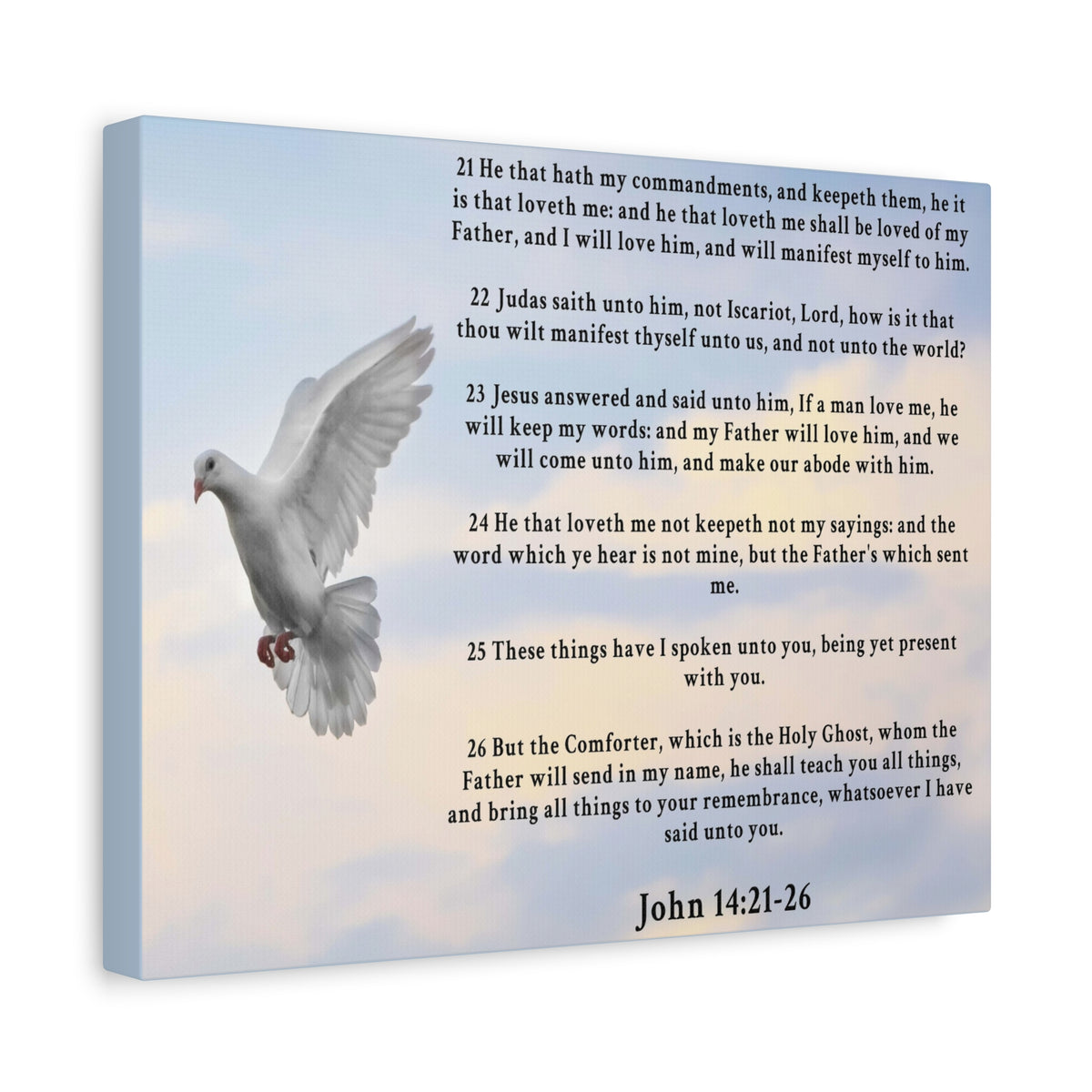 Scripture Walls John 14:21-26 KJV Christian Wall Art Print Ready to Hang Unframed-Express Your Love Gifts
