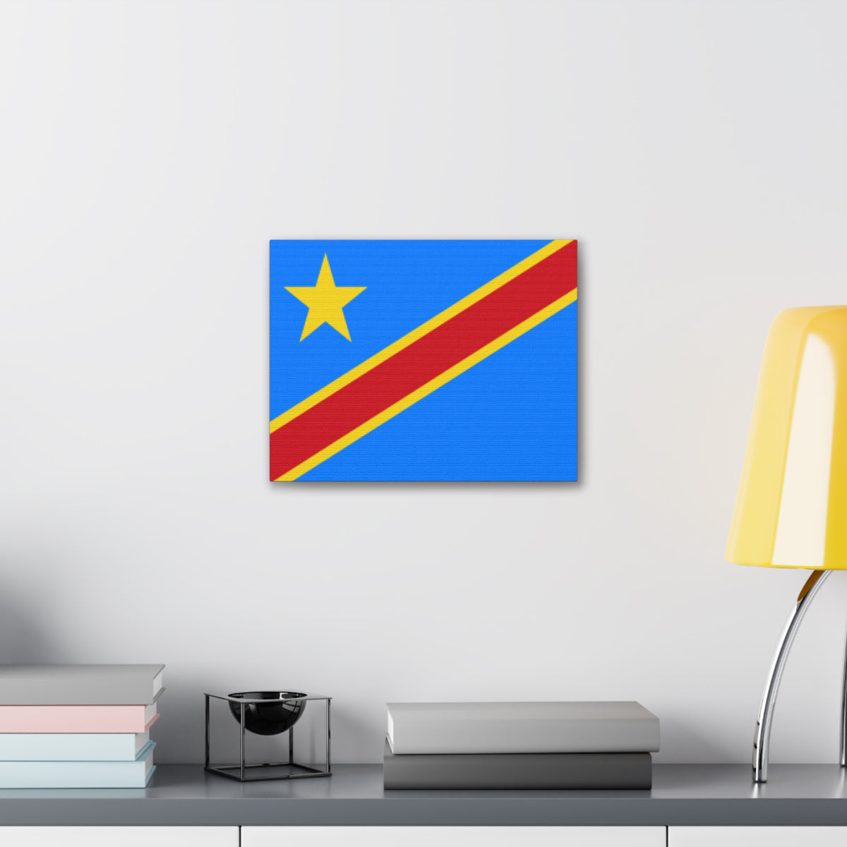 DR Congo Country Flag Canvas Vibrant Wall Art Unframed Home Decor-Express Your Love Gifts