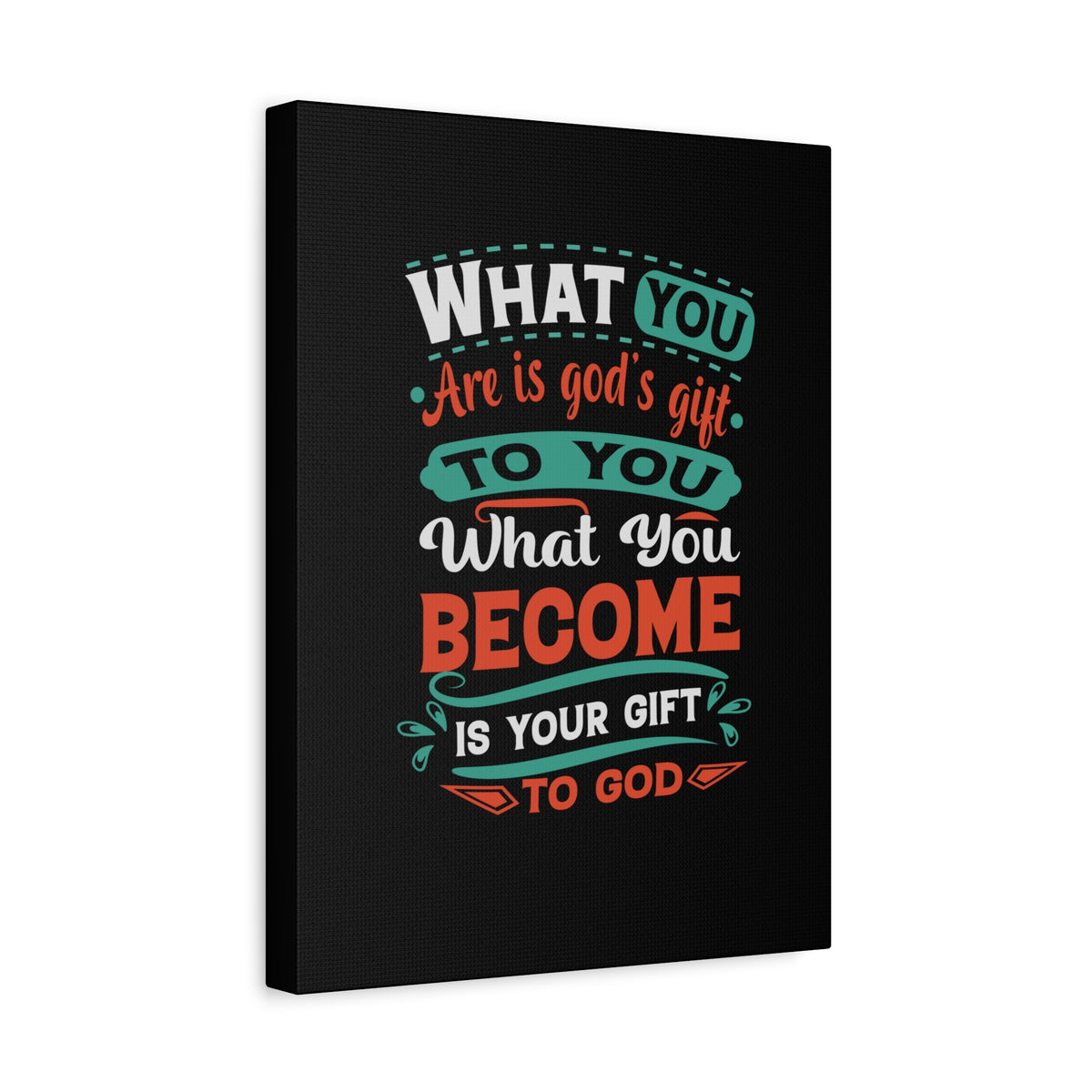 Scripture Canvas God's Gift Psalm 139:13 Black Christian Wall Art Bible Verse Print Ready to Hang-Express Your Love Gifts