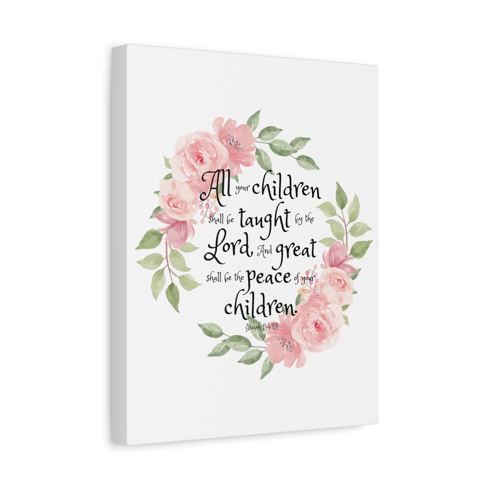 Scripture Walls Isaiah 54:13 All Your Children Bible Verse Canvas Christian Wall Art Ready to Hang Unframed-Express Your Love Gifts
