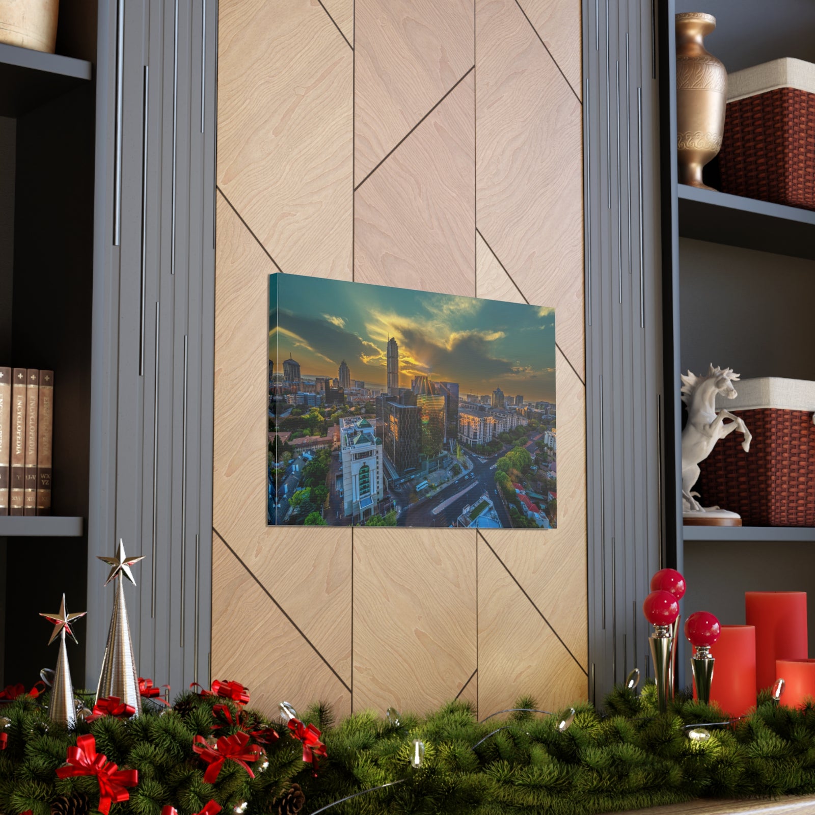 Johannesburg Daytime Skyline Canvas Artwork High-Quality Breathtaking Stunning Cityscape for Home Decor Ready to Hang-Express Your Love Gifts