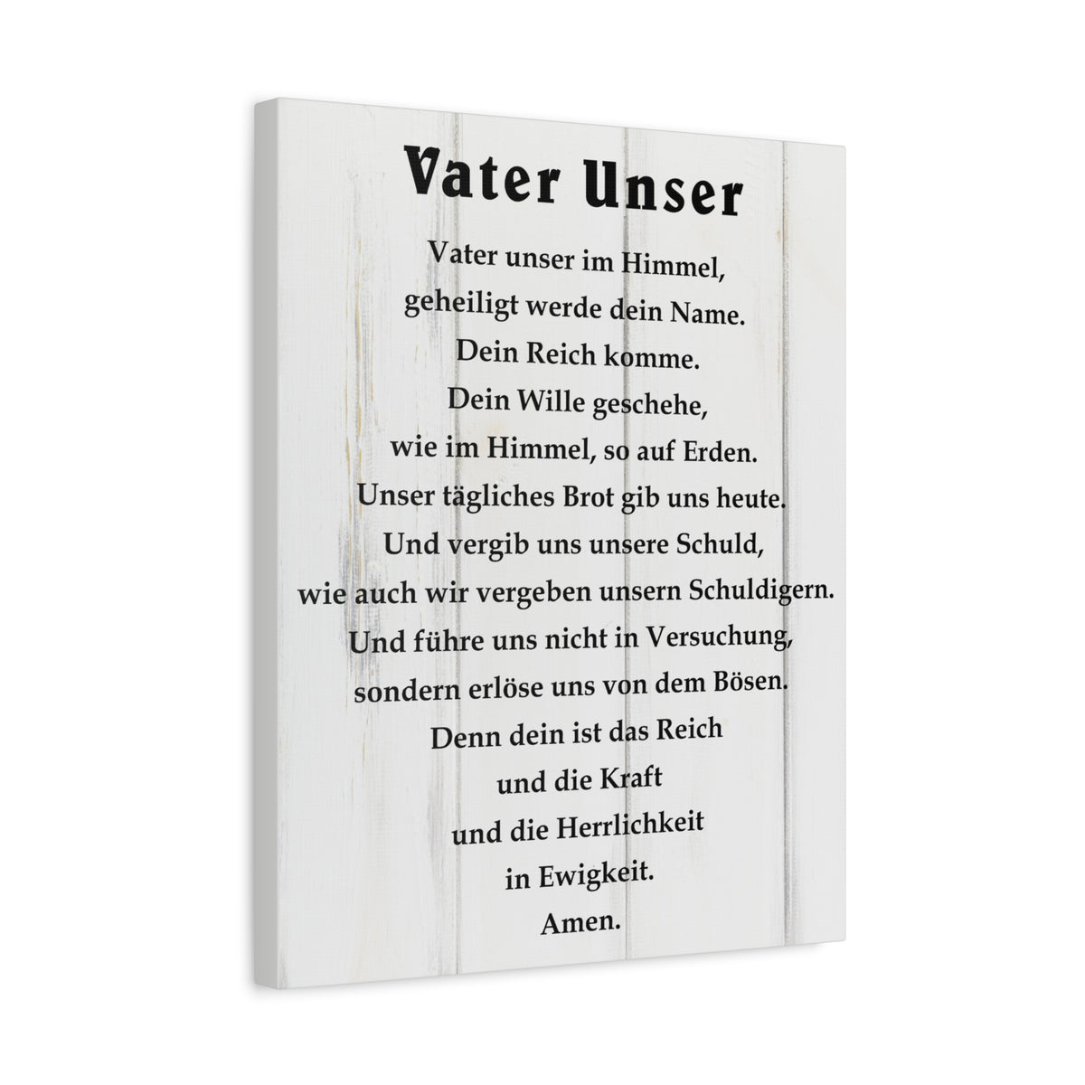 Scripture Walls Lord's Prayer Vater Unser German Wood Bible Verse Canvas Christian Wall Art Ready to Hang Unframed-Express Your Love Gifts