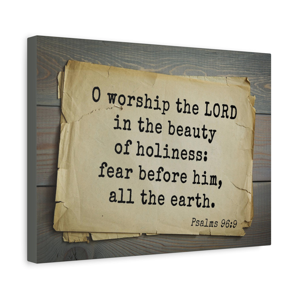 Scripture Walls Worship The Lord Psalms 96:9 Bible Verse Canvas Christian Wall Art Bible Verse Print Ready To Hang-Express Your Love Gifts