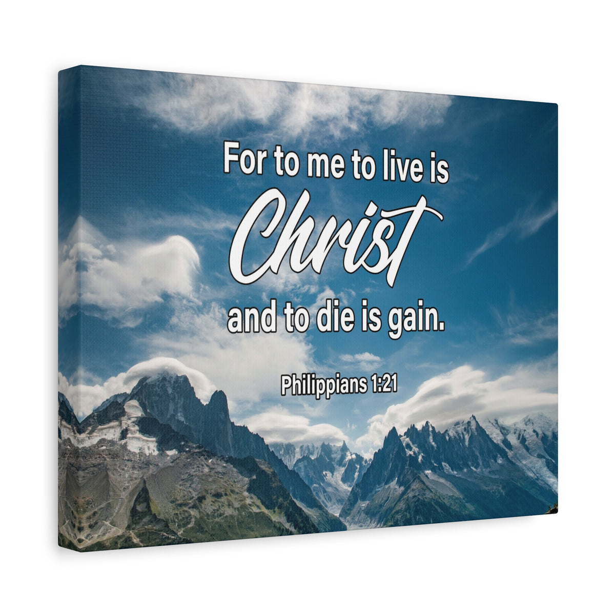 Bible Verse Canvas To Live is Christ Philippians 1:21 Wall Art Christian Home Decor-Express Your Love Gifts