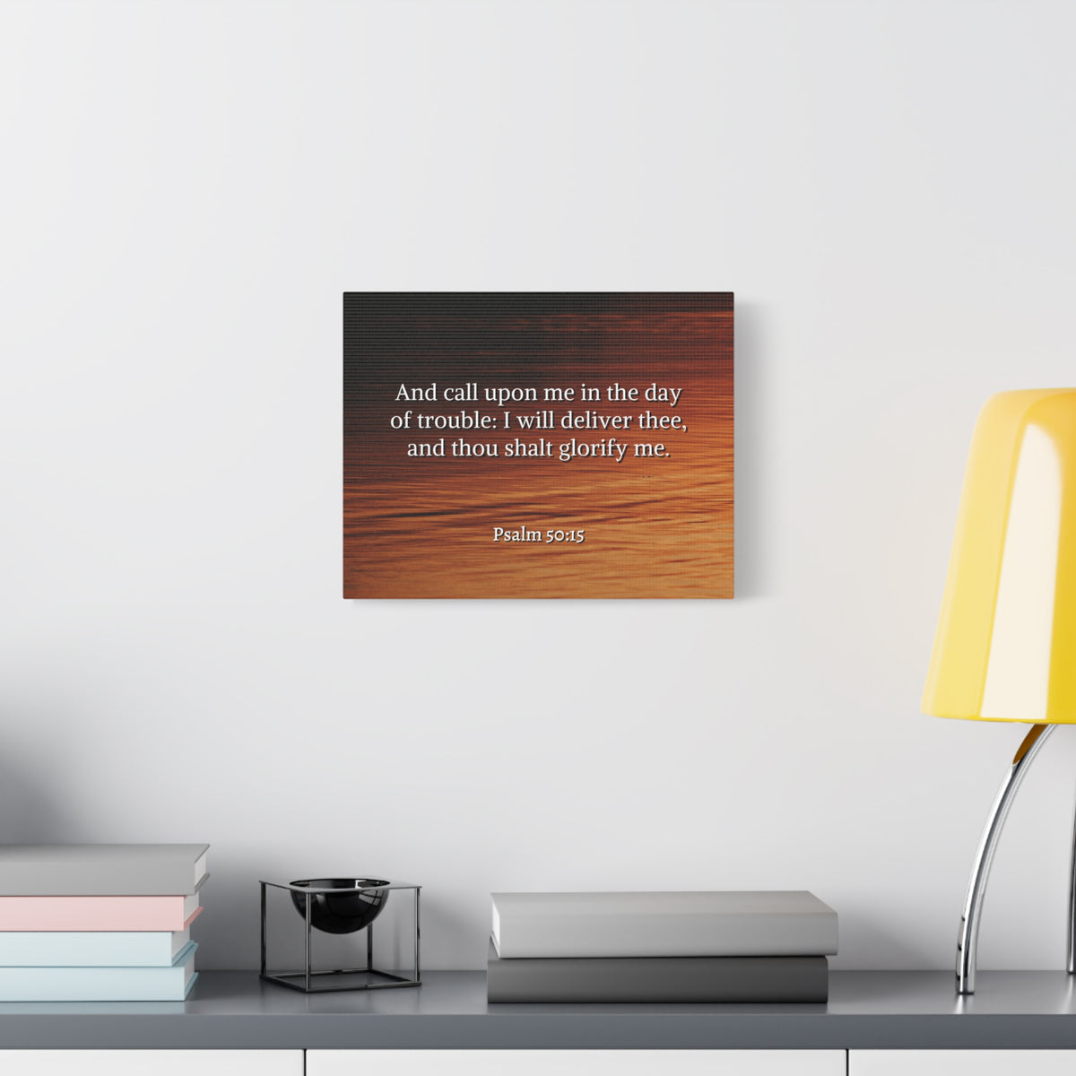 Scripture Walls Call On Me Psalm 50:15 Bible Verse Canvas Christian Wall Art Ready to Hang-Express Your Love Gifts