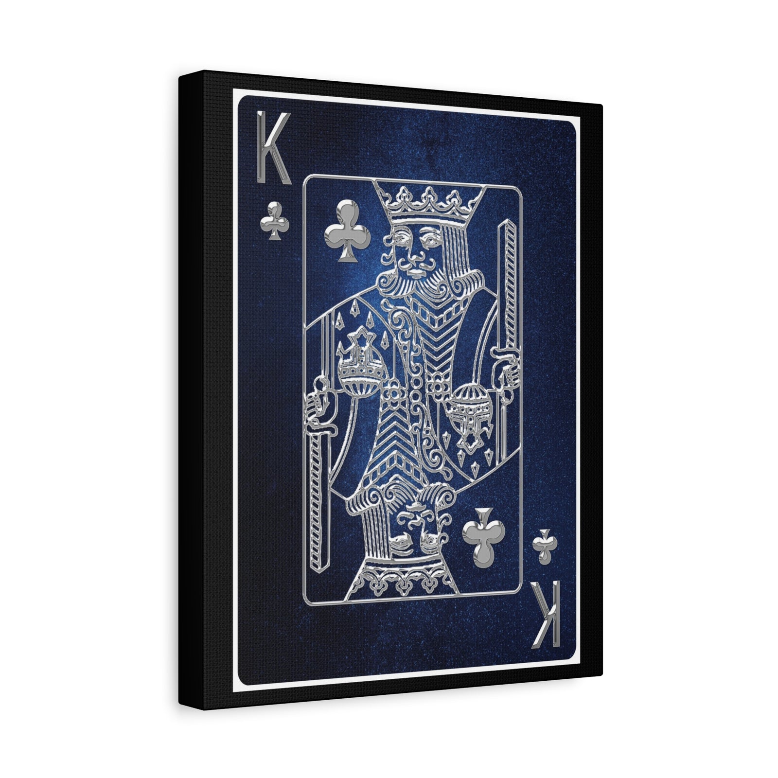 King Of Clubs Space Background Playing Card Canvas Wall Art for Home Decor Ready-to-Hang-Express Your Love Gifts