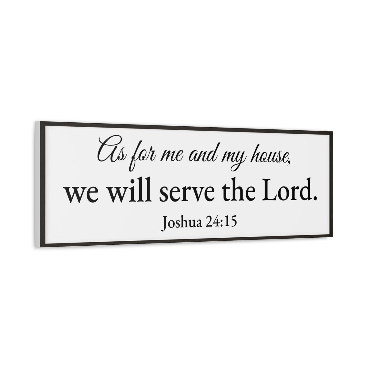 Scripture Walls Joshua 24:15 White Bible Verse Canvas Christian Wall Art Ready to Hang Unframed-Express Your Love Gifts