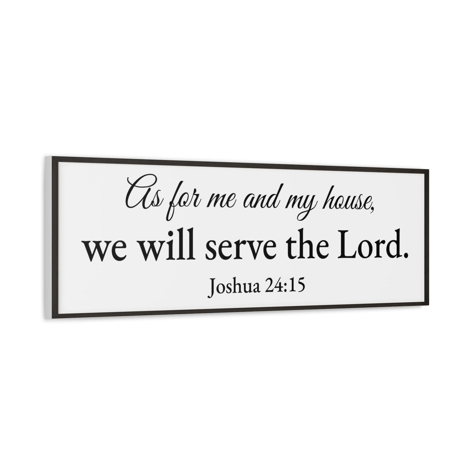 Scripture Walls Joshua 24:15 White Bible Verse Canvas Christian Wall Art Ready to Hang Unframed-Express Your Love Gifts