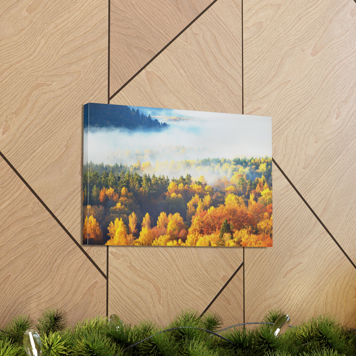 Forest Mystic Autumn Nature Wilderness Photography Canvas Wall Art for Home Decor Ready-to-Hang-Express Your Love Gifts