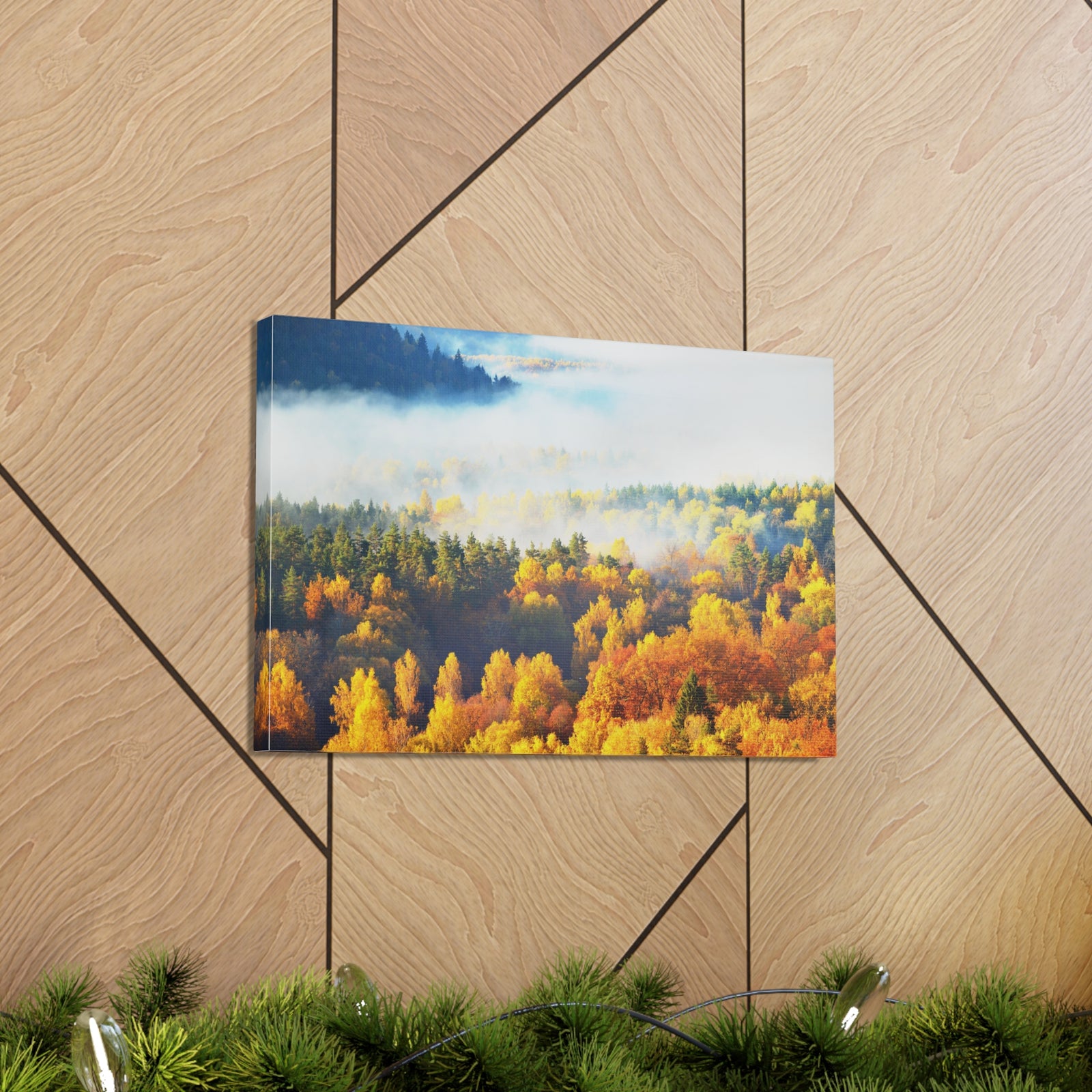 Forest Mystic Autumn Nature Wilderness Photography Canvas Wall Art for Home Decor Ready-to-Hang-Express Your Love Gifts
