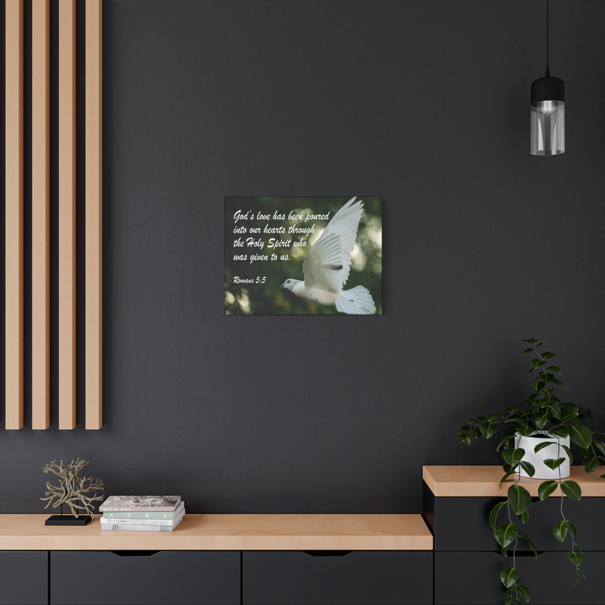Scripture Canvas God's Love Psalm 103:8 Christian Wall Art Bible Verse Print Ready to Hang-Express Your Love Gifts