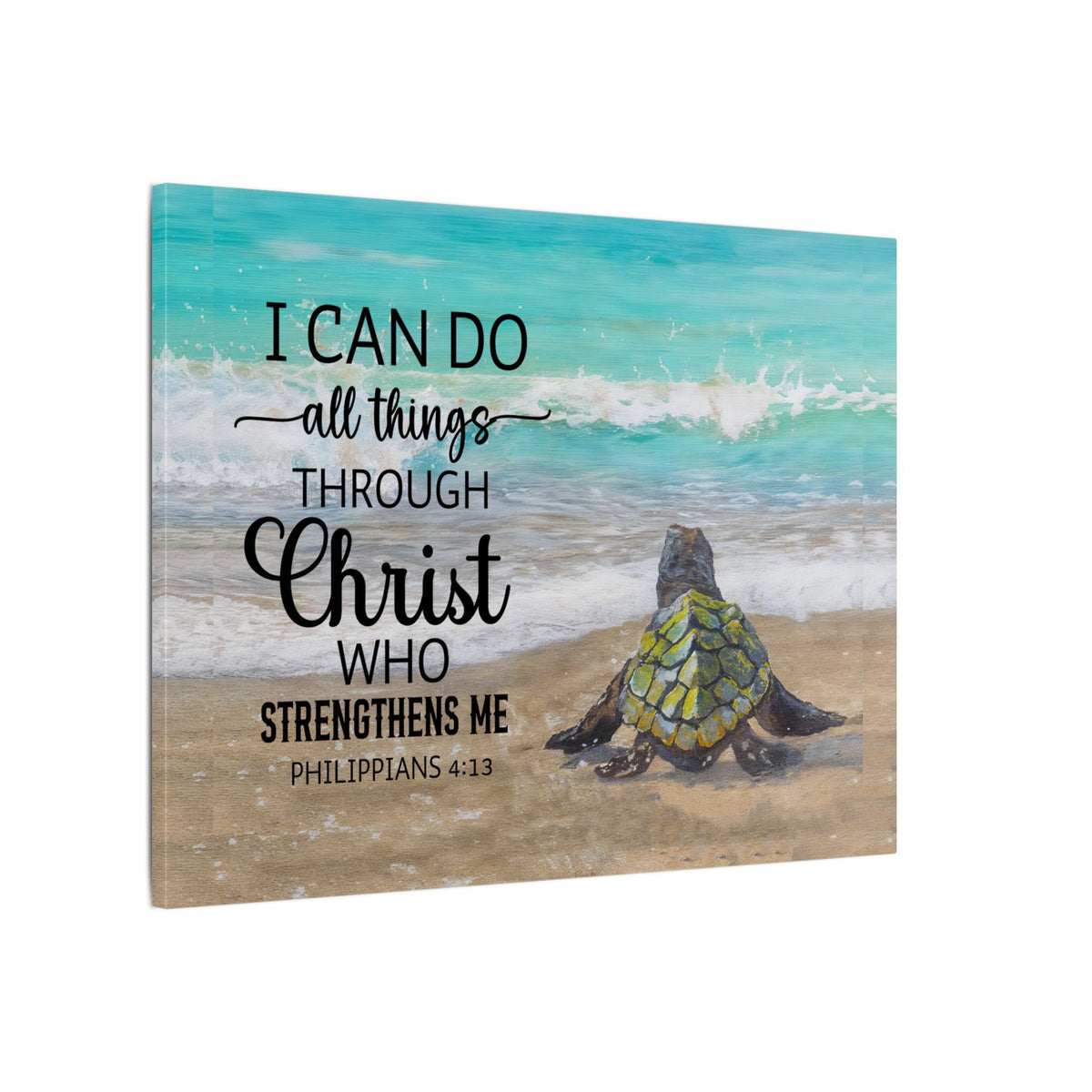 Scripture Walls Christ Strengthens Me Philippians 4:13 Christian Wall Art Print Ready to Hang Unframed-Express Your Love Gifts