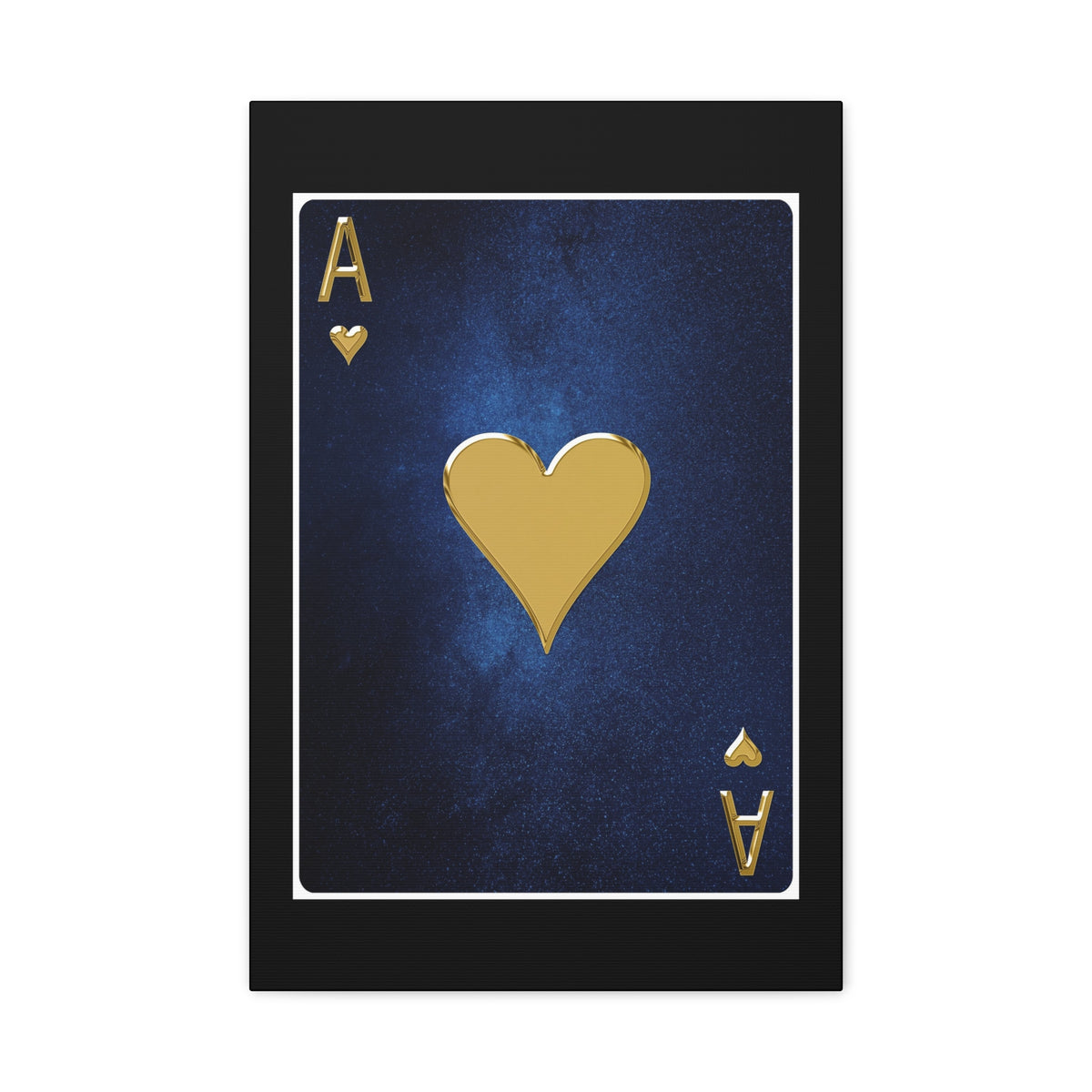 Ace Of Hearts Space Background Playing Card Canvas Wall Art for Home Decor Ready-to-Hang-Express Your Love Gifts