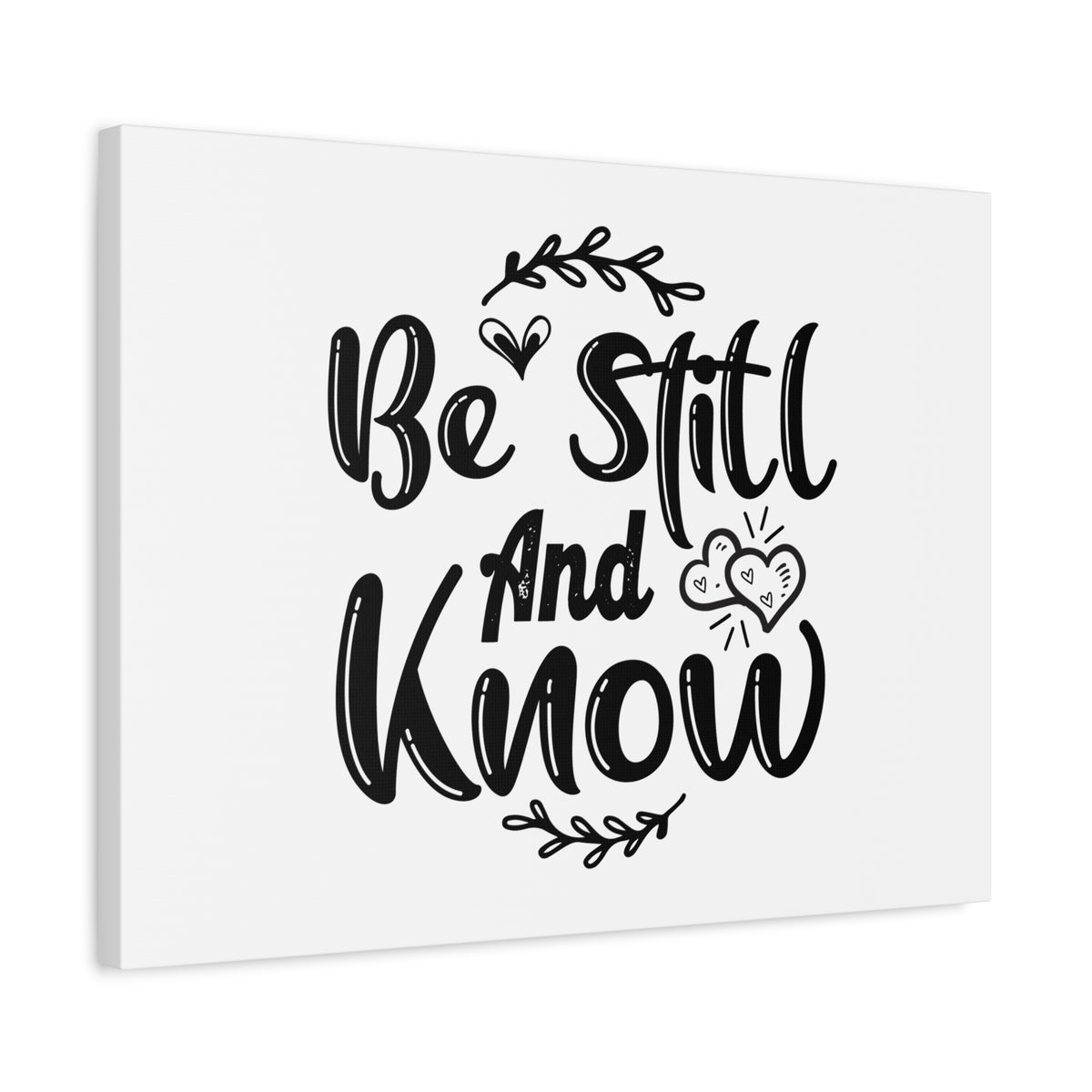 Scripture Canvas Be Still And Know Psalm 46:10 Christian Wall Art Bible Verse Print Ready to Hang-Express Your Love Gifts