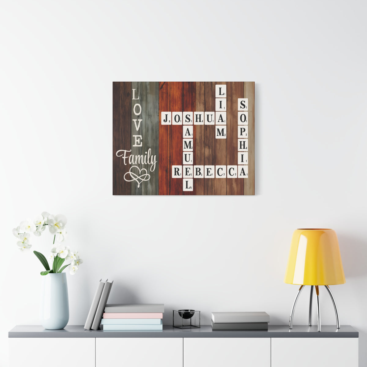 Personalized Scrabble Name Love Family Motivational Wall Art Print Ready to Hang-Express Your Love Gifts