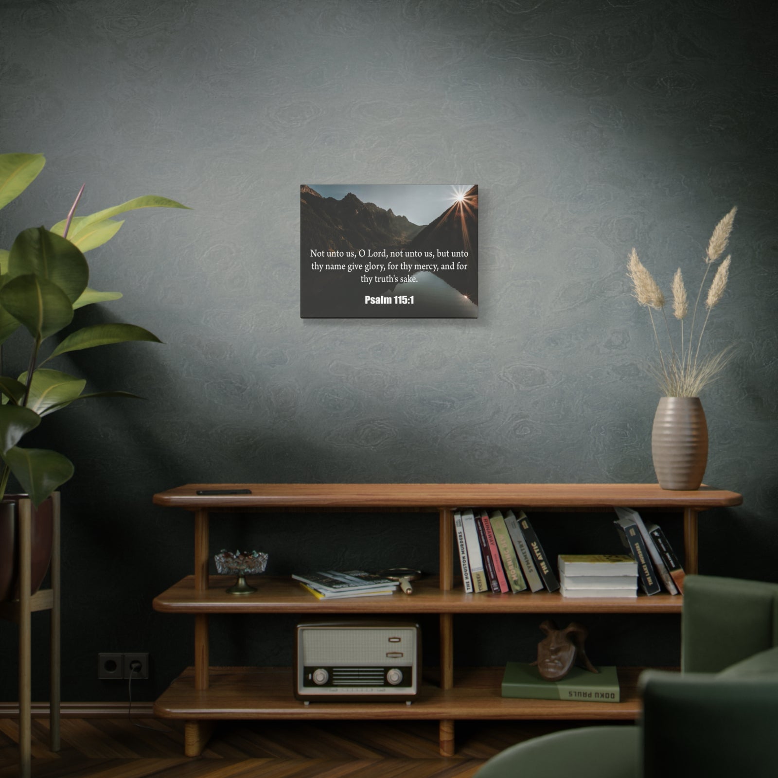 Scripture Canvas Not Unto Us Isaiah 41:10 Christian Wall Art Bible Verse Print Ready to Hang-Express Your Love Gifts