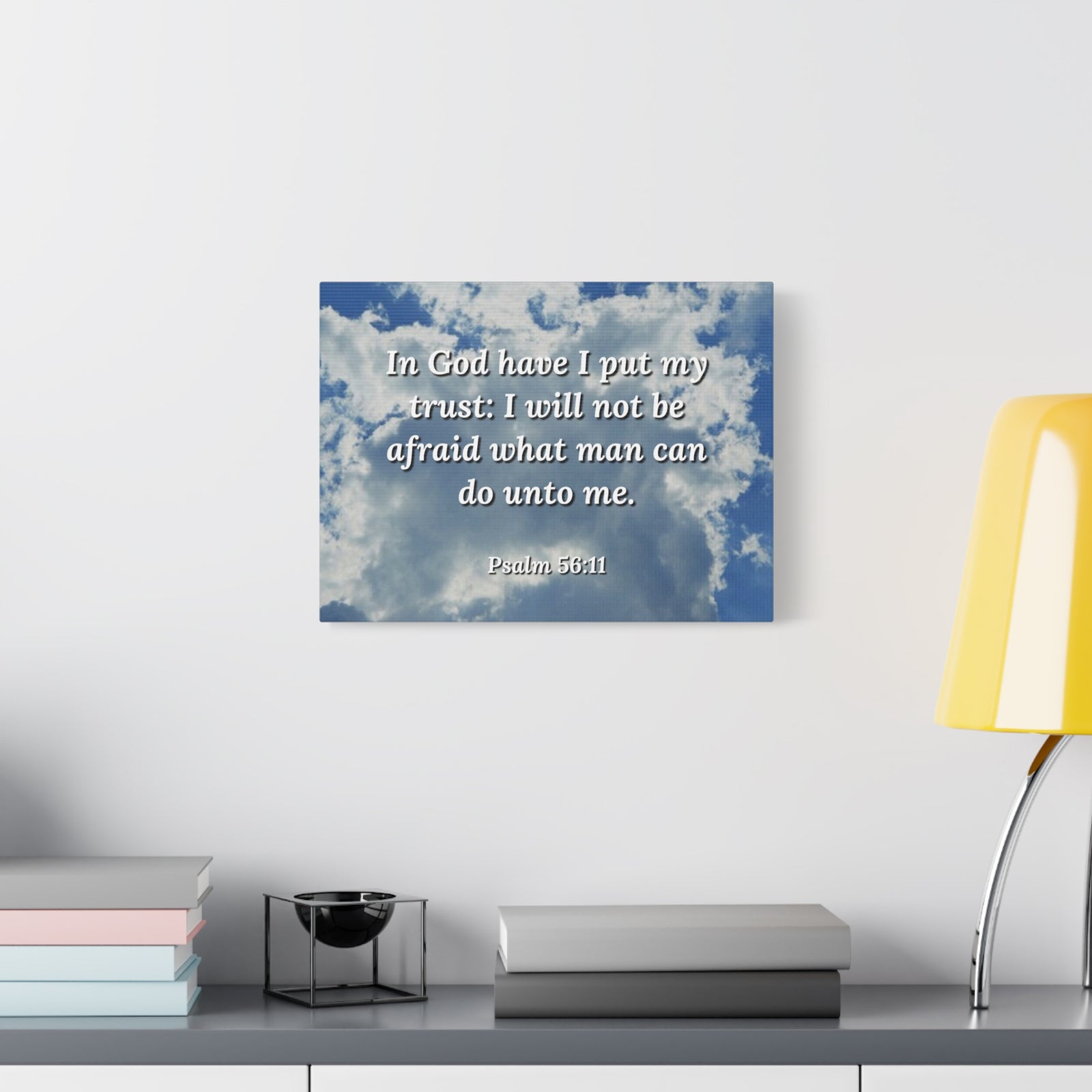 Scripture Canvas My Trust Psalm 56:11 Christian Wall Art Bible Verse Print Ready to Hang-Express Your Love Gifts