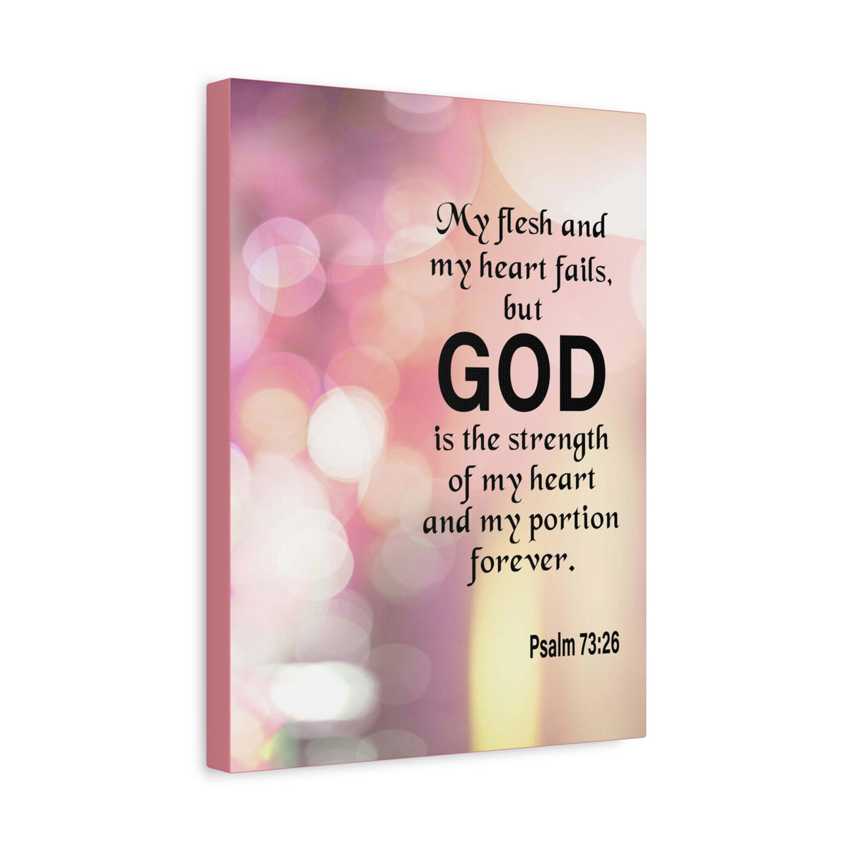 Bible Verse Canvas God is My Strength Psalm 73:26 Wall Art Christian Home Decor-Express Your Love Gifts