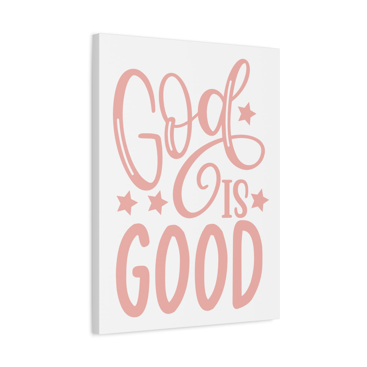 Scripture Canvas God Is Good Psalm 107:1 Christian Wall Art Print Ready to Hang-Express Your Love Gifts