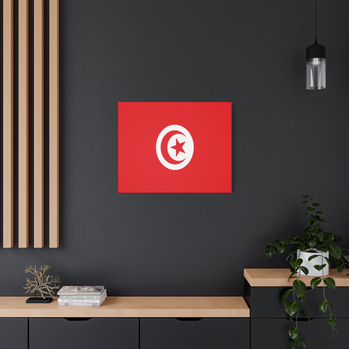 Tunisia Country Flag Canvas Vibrant Wall Art Unframed Home Decor-Express Your Love Gifts