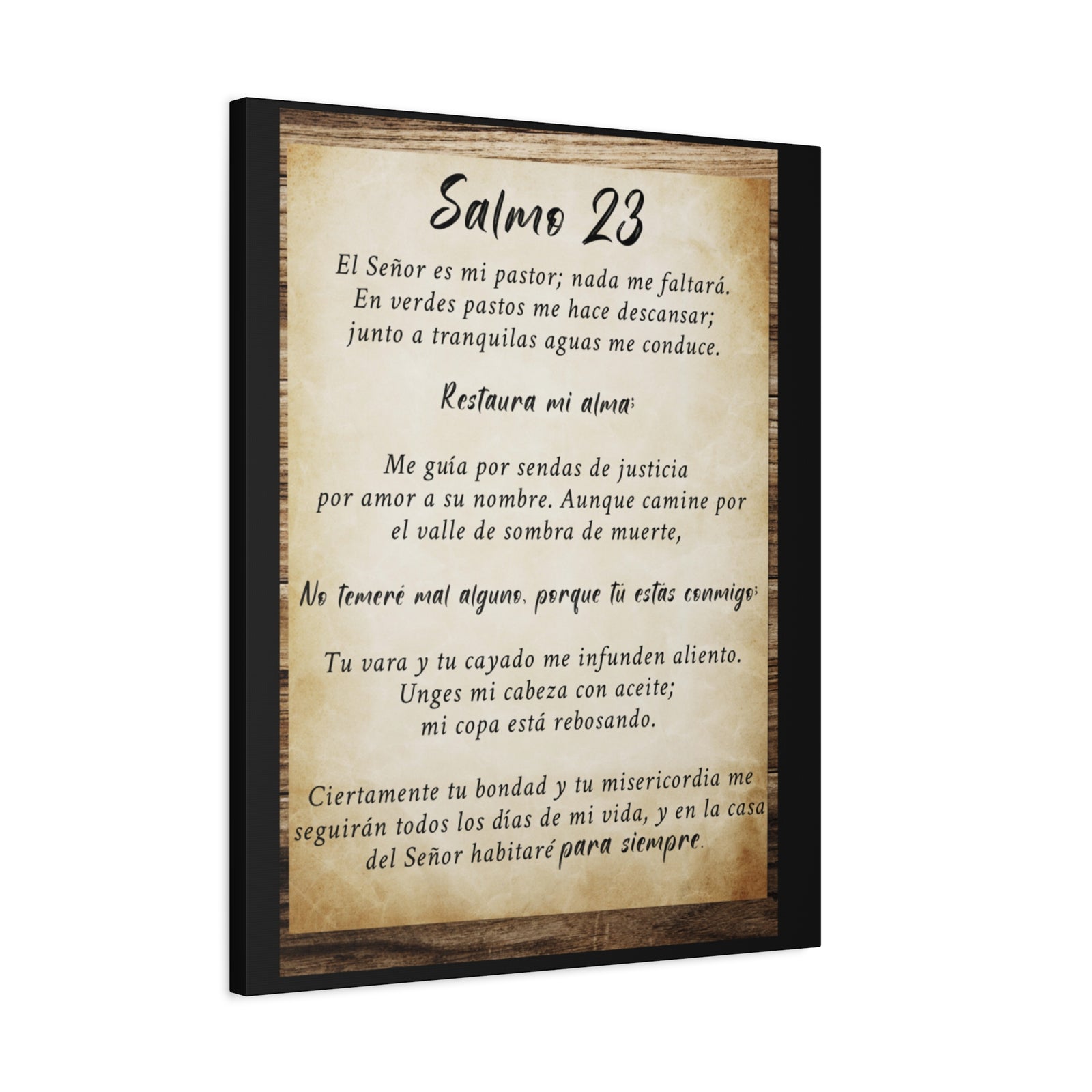 Scripture Walls Salmo 23 Wood Bible Verse Canvas Christian Wall Art Ready to Hang Unframed-Express Your Love Gifts