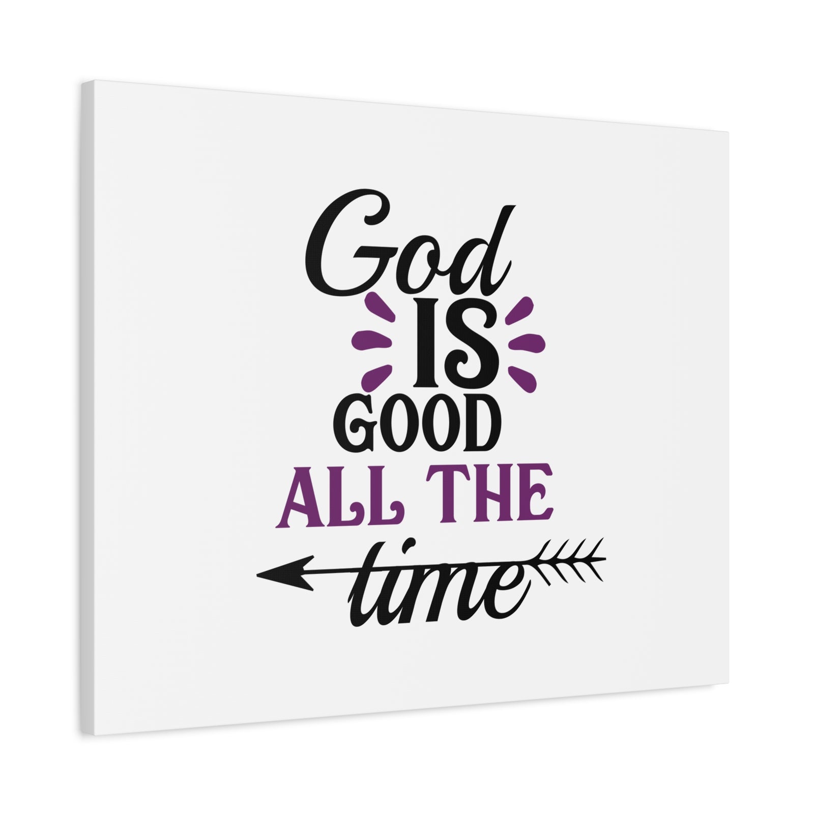 Scripture Canvas God Is Good All The Time Psalm 100:5 Christian Wall Art Bible Verse Print Ready to Hang-Express Your Love Gifts