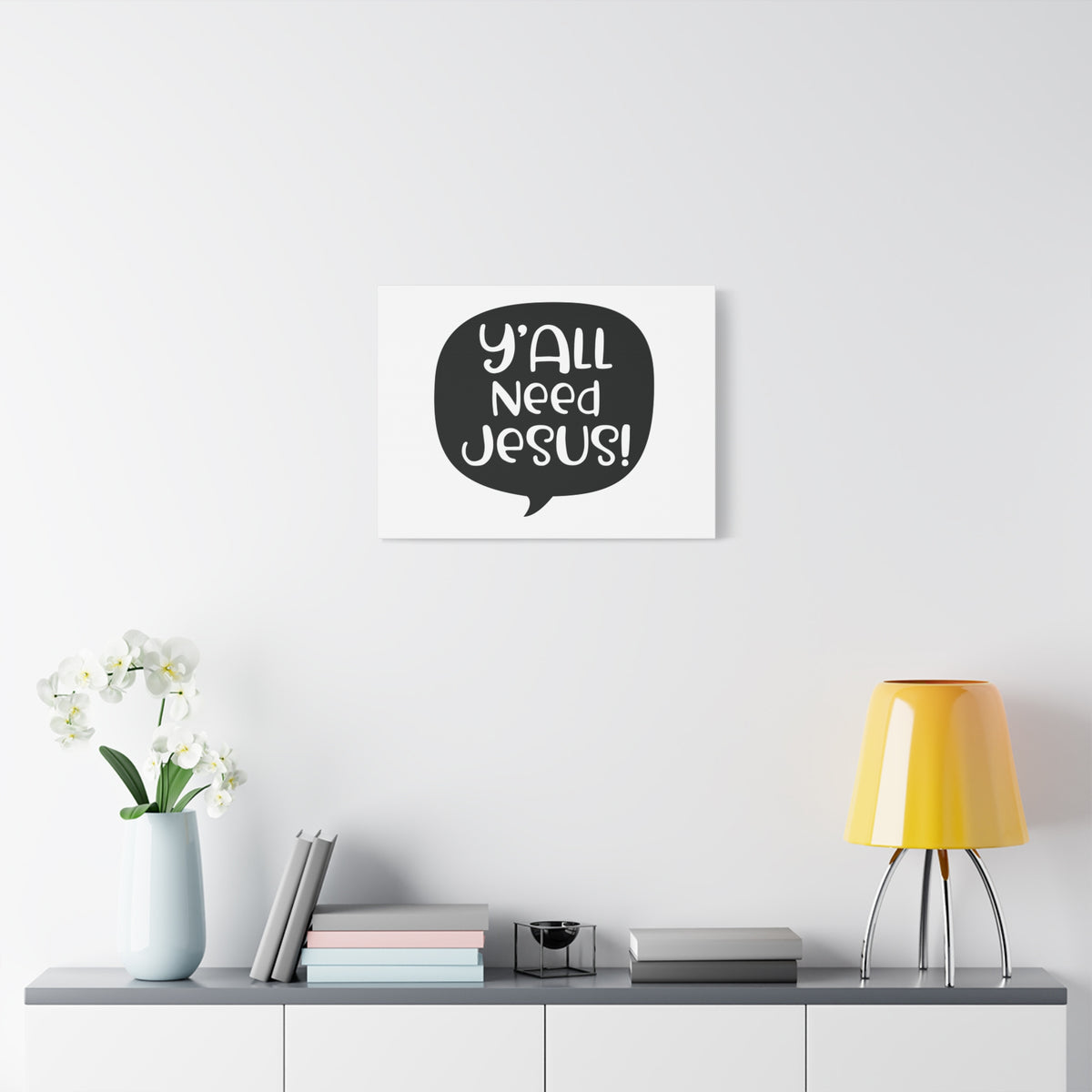 Scripture Canvas Y'all Need Jesus Psalm 37:4 Christian Wall Art Print Ready to Hang-Express Your Love Gifts