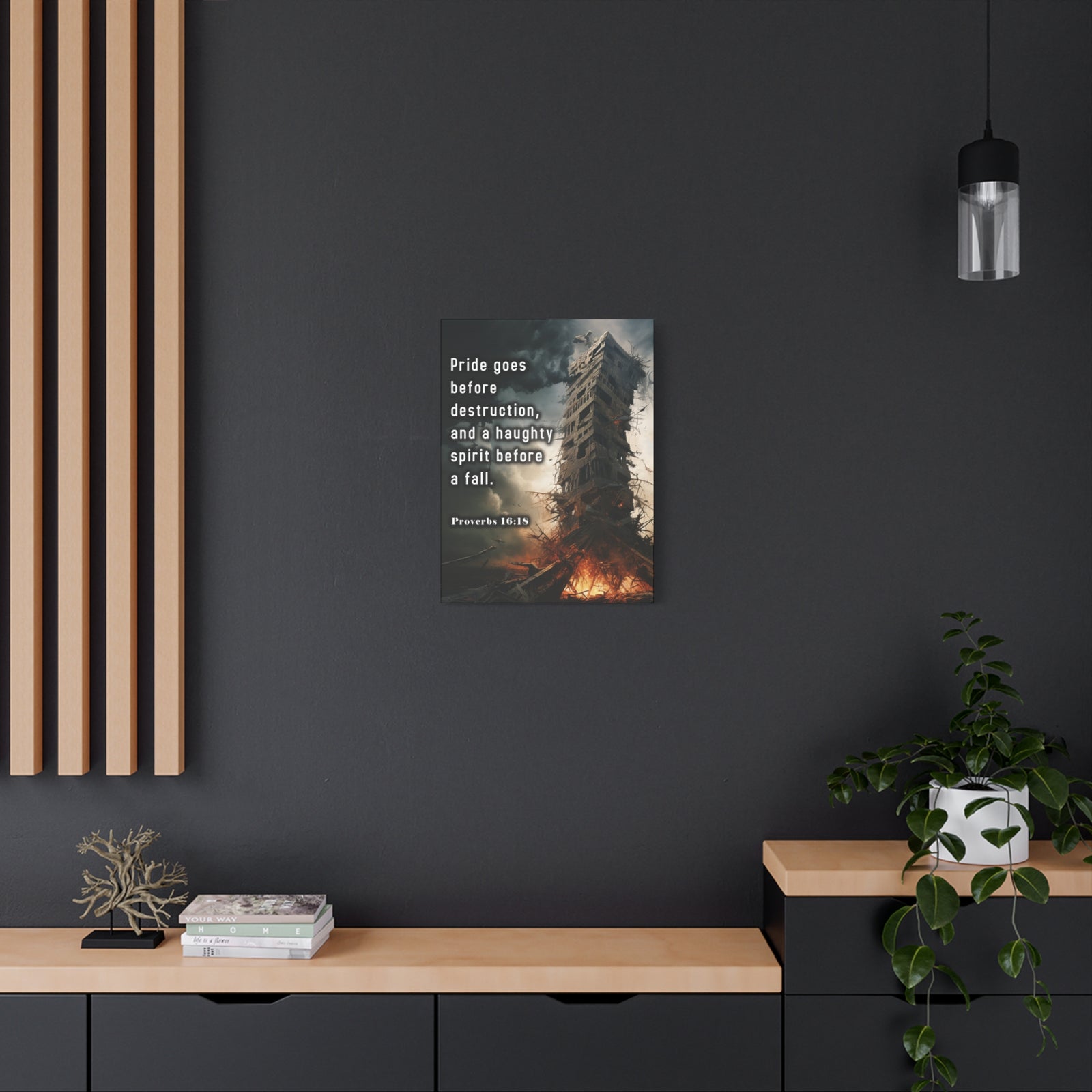 Scripture Walls Pride Before Fall Proverbs 16:18 Christian Wall Art Print Ready to Hang Unframed-Express Your Love Gifts