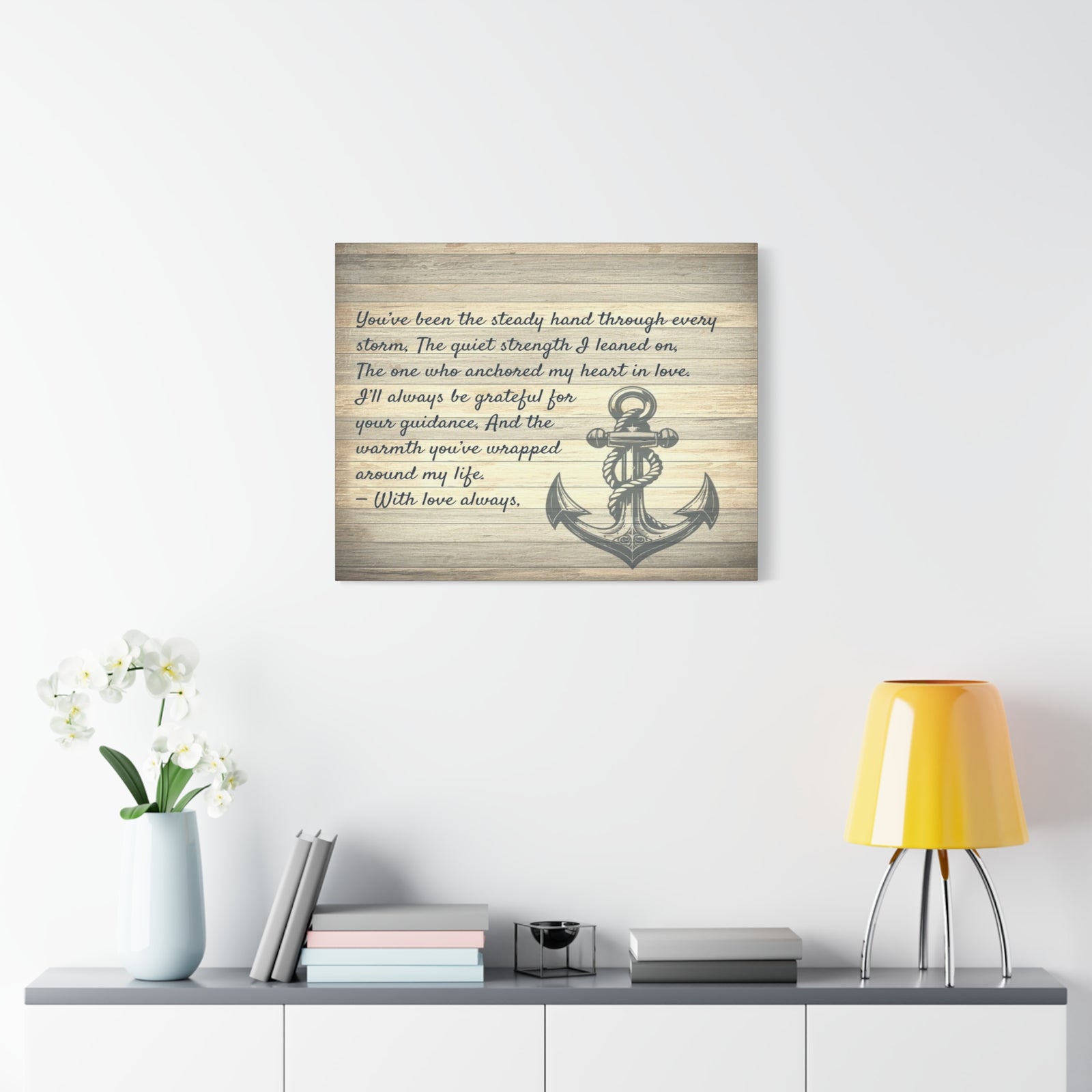 Personalized To Mom Your Love Anchors Me Custom Canvas Wall Art-Express Your Love Gifts