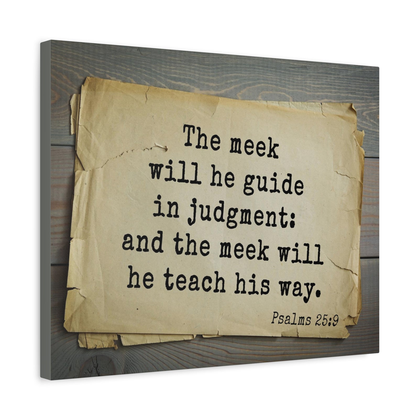 Scripture Walls Teach His Way Psalms 25:9 Bible Verse Canvas Christian Wall Art Bible Verse Print Ready To Hang-Express Your Love Gifts