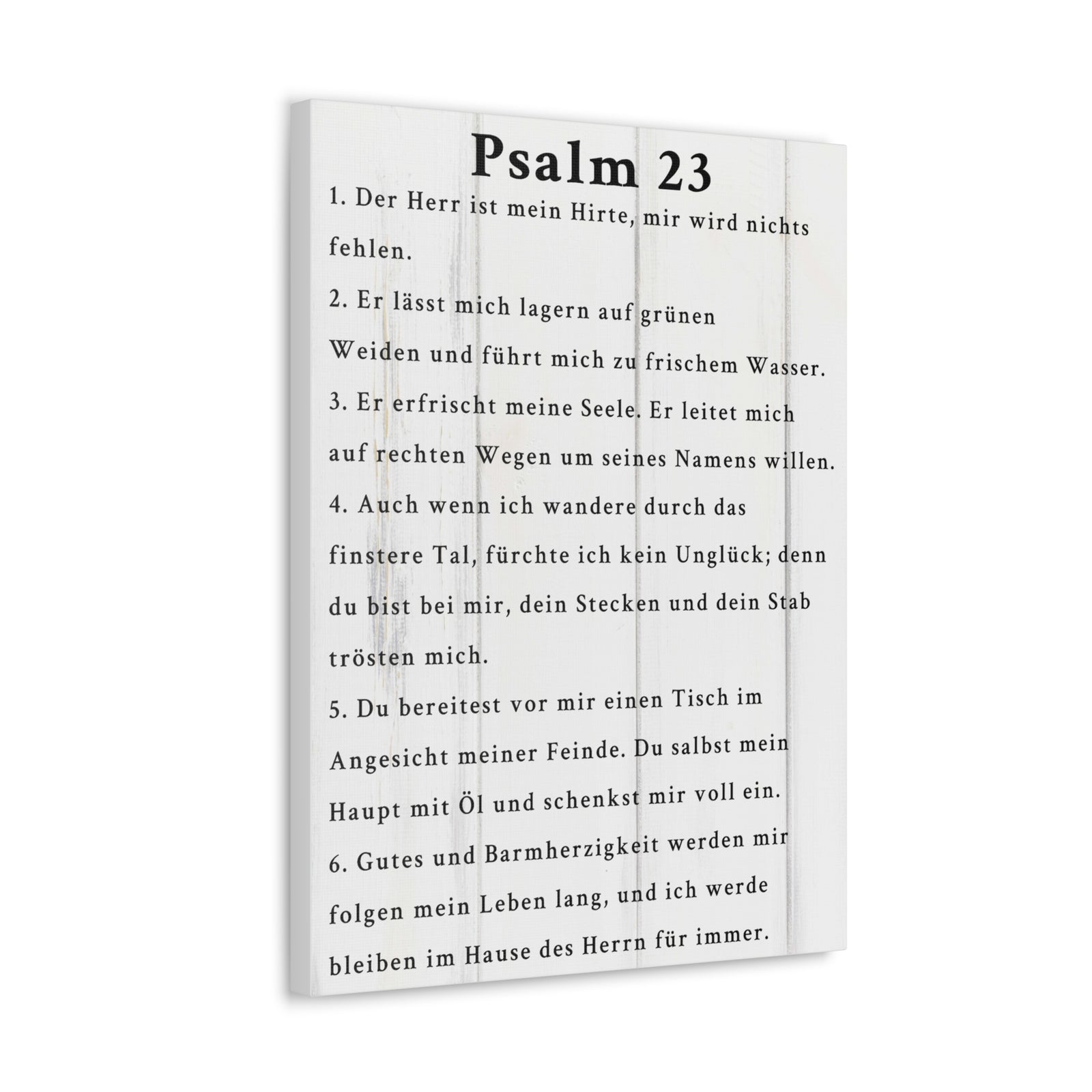 Scripture Walls Psalm 23 German Der Herr ist mein Hirte White Bible Verse Canvas Christian Wall Art Ready to Hang Unframed-Express Your Love Gifts