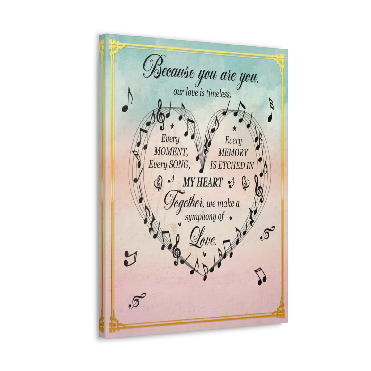 To My Wife Symphony of Love Canvas Wall Art - Romantic Gift for Her-Express Your Love Gifts