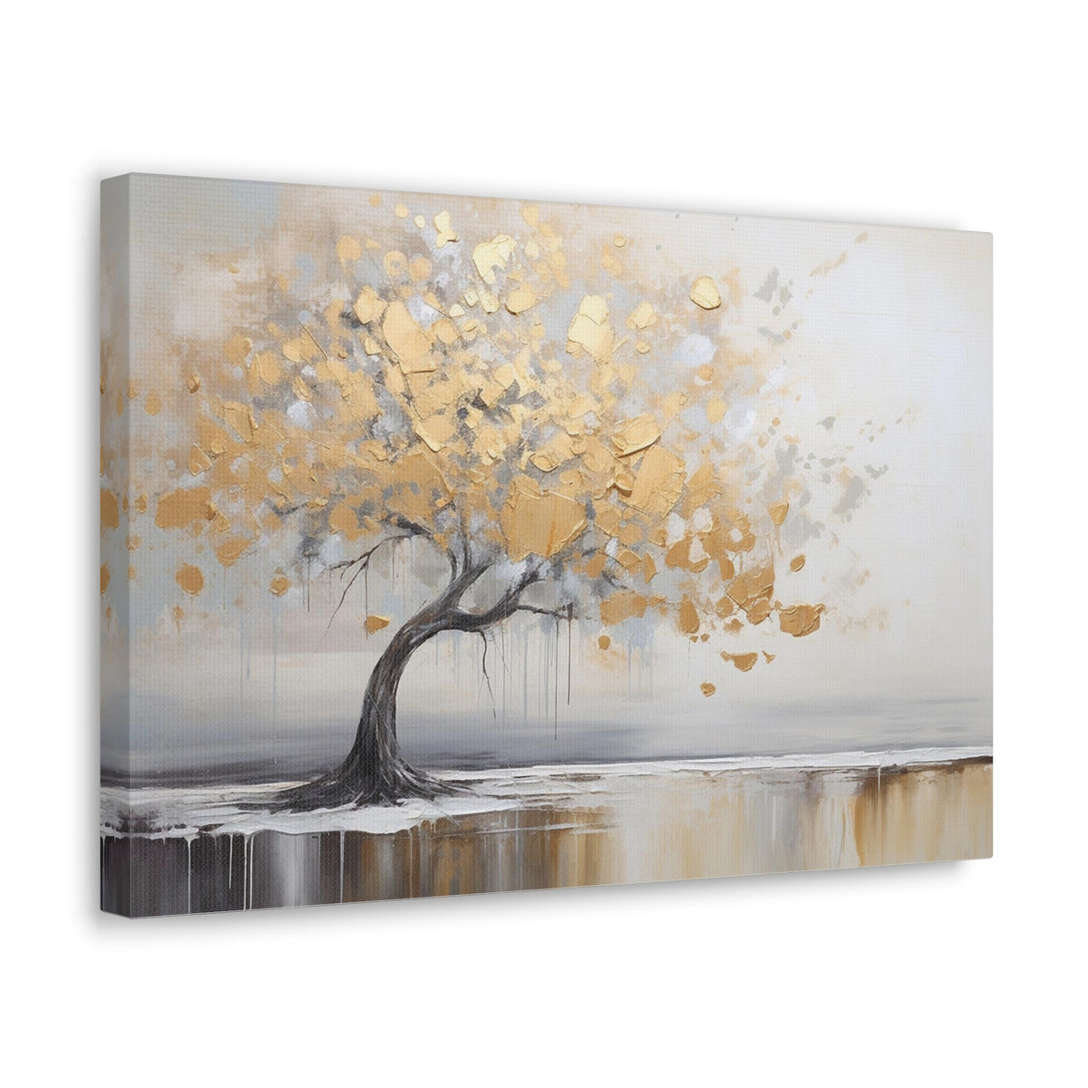 Abstract Oil Painting Forest Tree Contemporary Art Canvas Wall Art for Home Decor Ready-to-Hang-Express Your Love Gifts