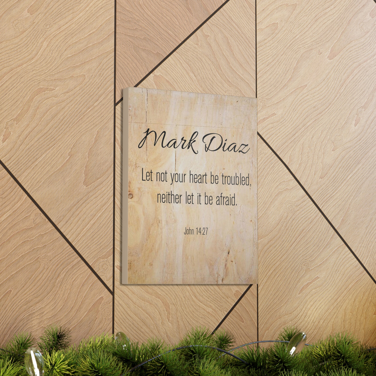 Scripture Walls Personalized No Fear No Trouble John 14:27 Bible Chapter Canvas Christian Wall Art Ready to Hang-Express Your Love Gifts