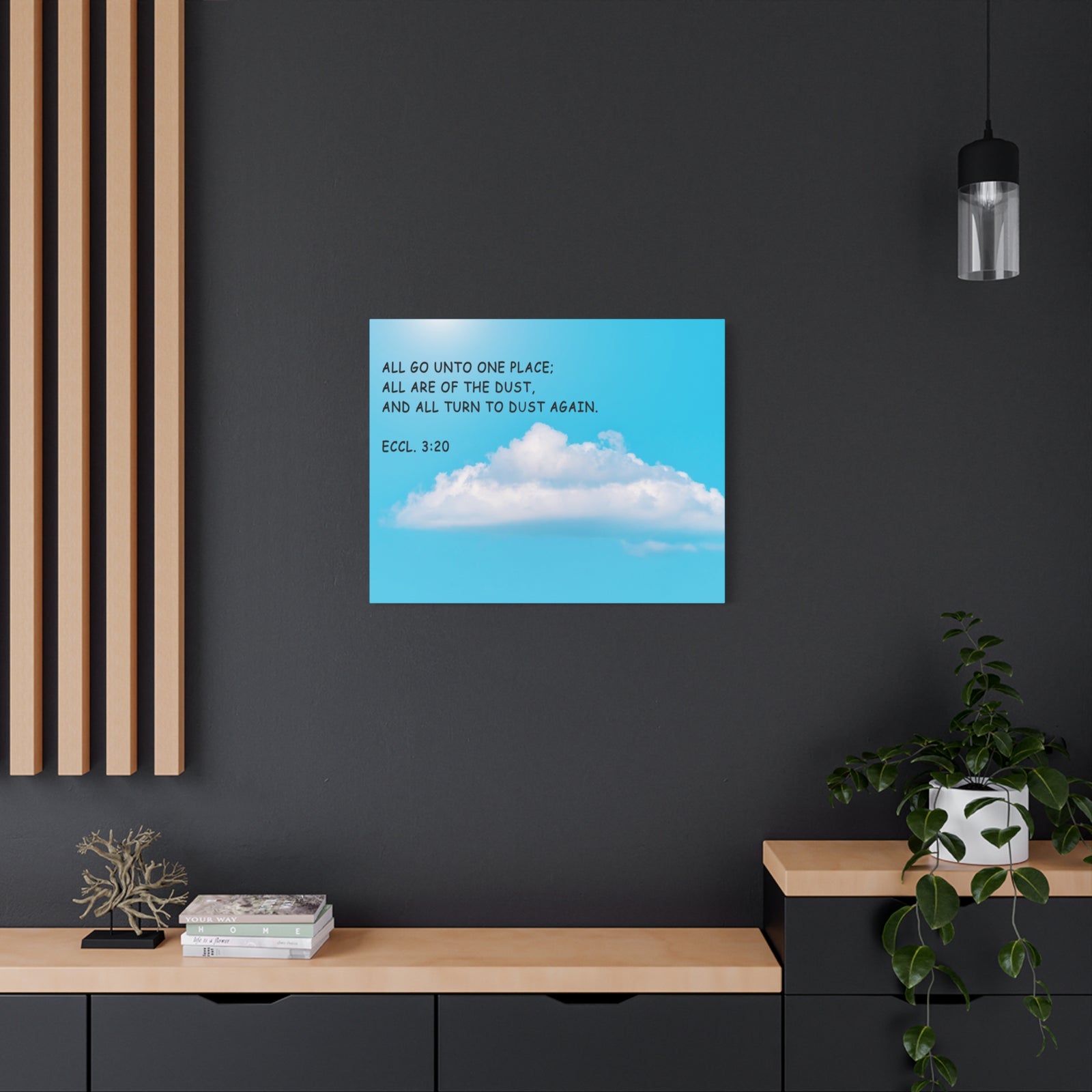 Scripture Walls Unto One Place Ecclesiastes 3:20 Bible Verse Canvas Christian Wall Art Ready to Hang-Express Your Love Gifts