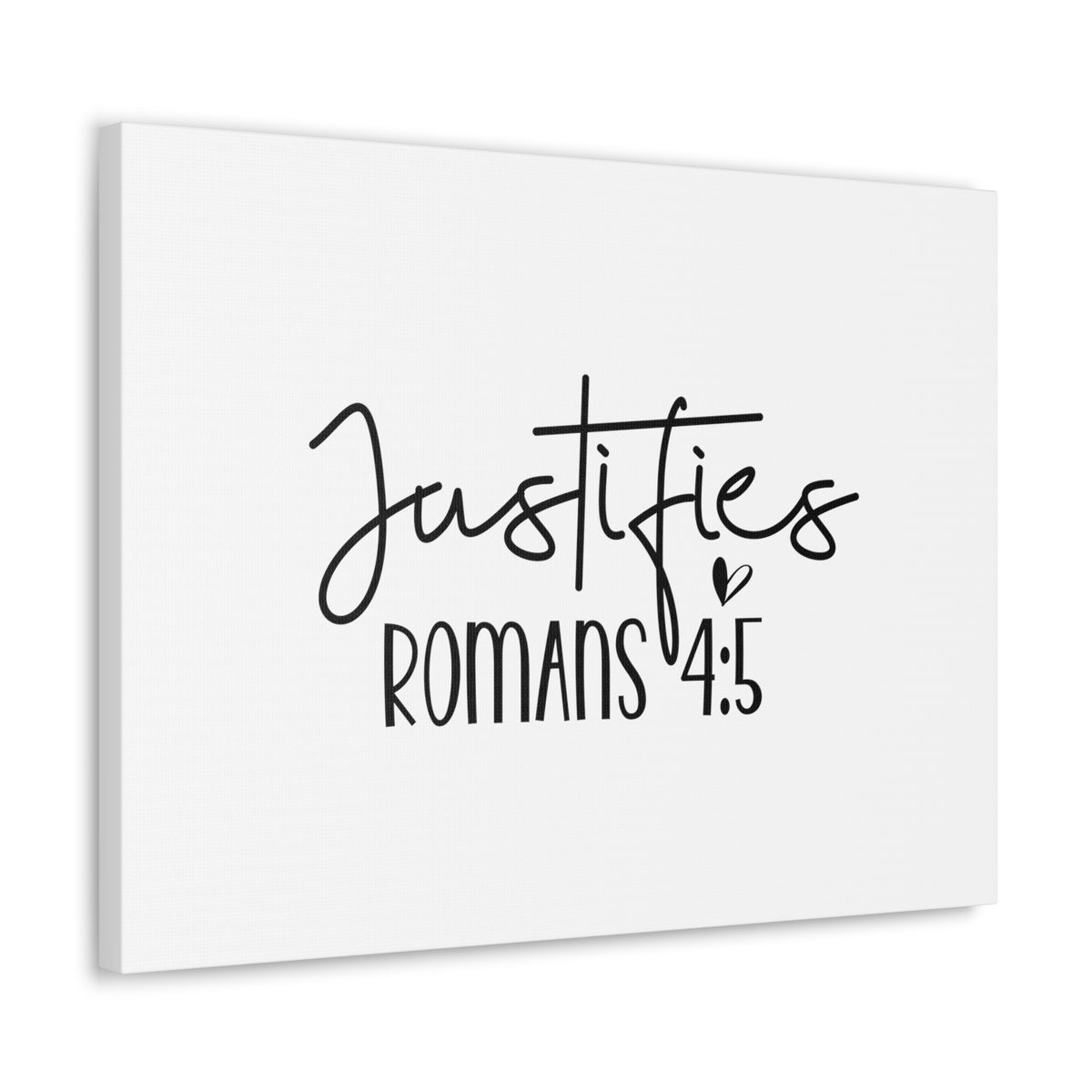 Romans 4:5 Romans 4:5 Justifies Bible Verse Canvas Christian Wall Art Ready to Hang Unframed-Express Your Love Gifts