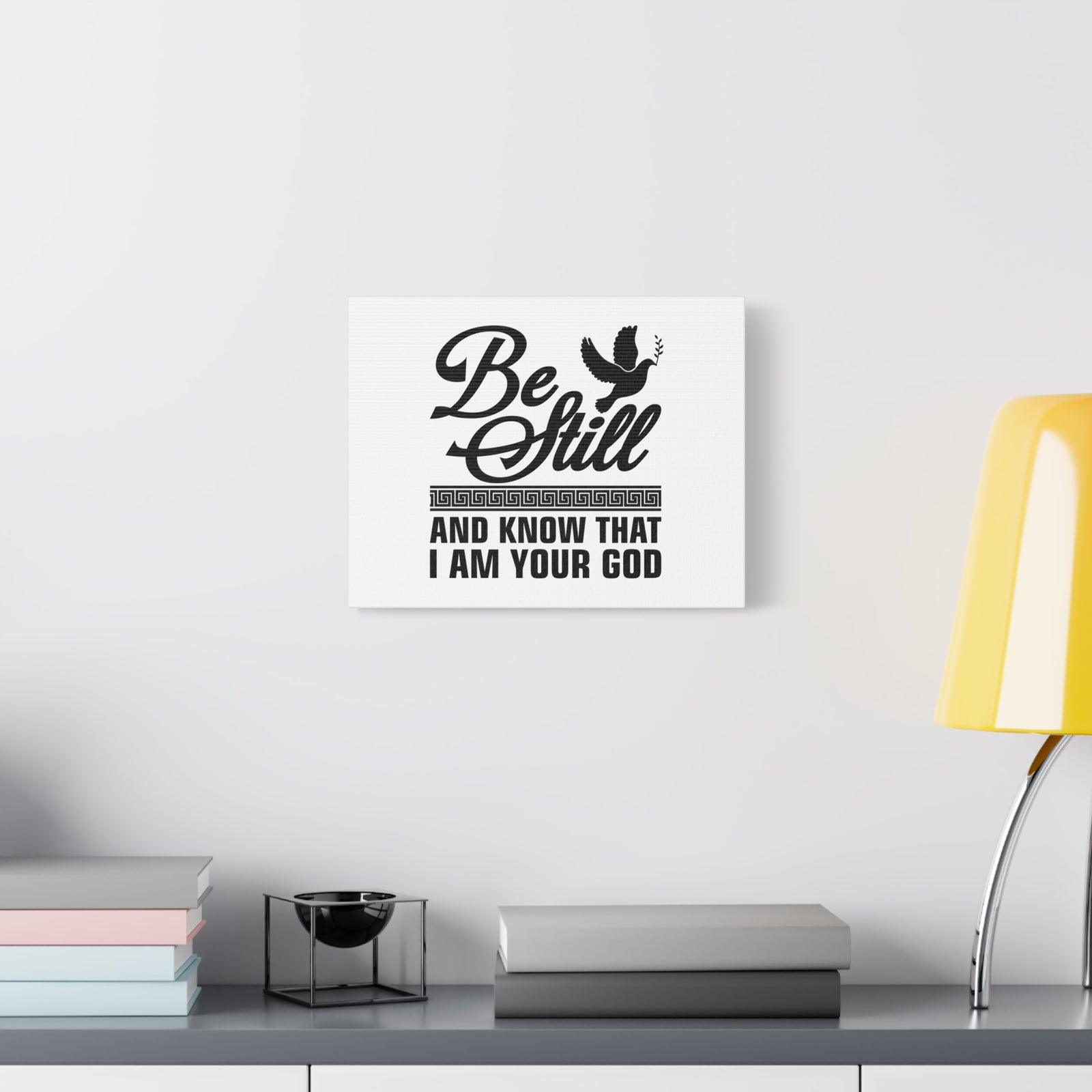 Scripture Canvas Be Still And Know That I Am Your God Psalm 46:10 Christian Wall Art Bible Verse Print Ready to Hang-Express Your Love Gifts
