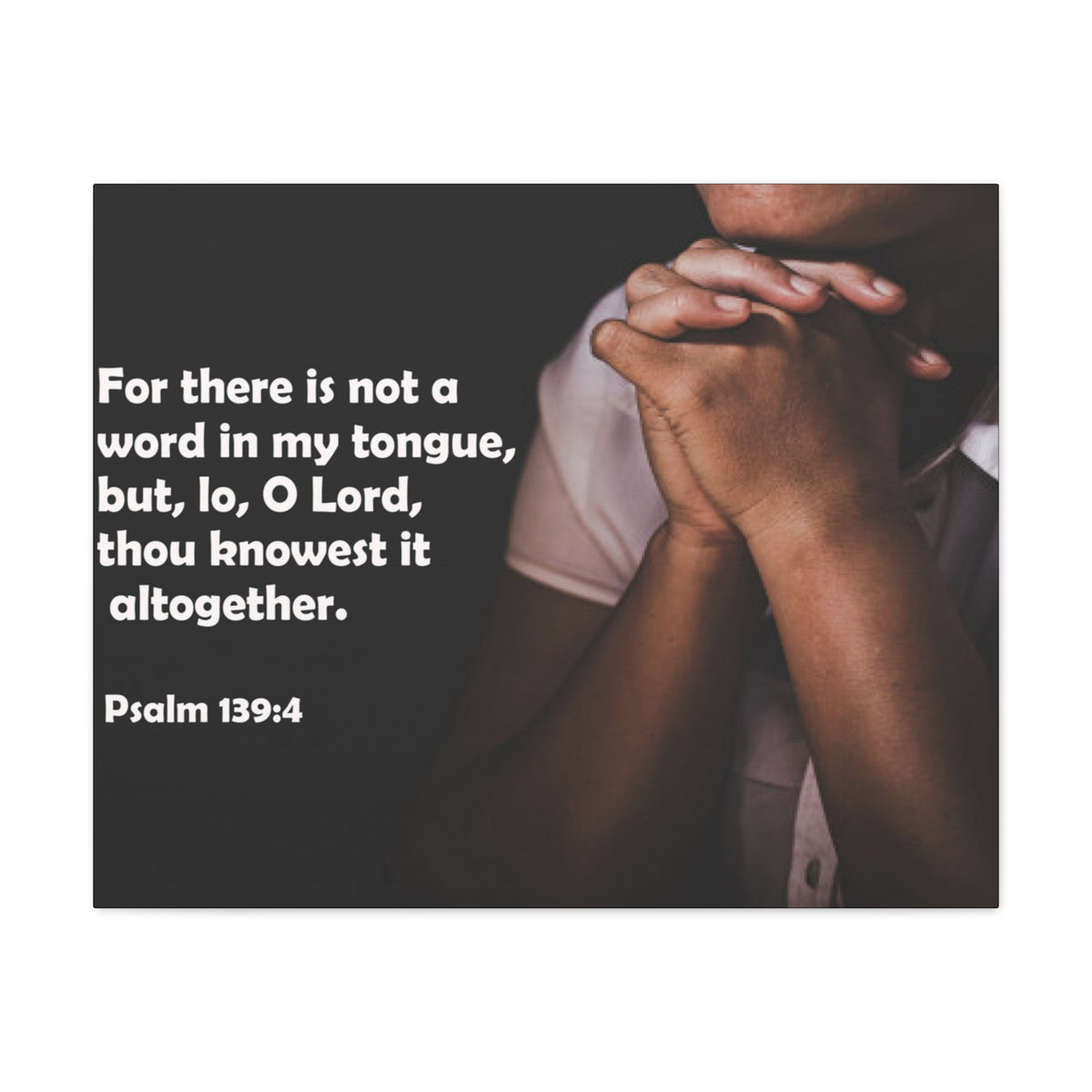 Bible Verse Canvas For There is Not a Word Psalm 139:4 Christian Home Décor Wall Art Scripture Ready to Hang Faith Print-Express Your Love Gifts