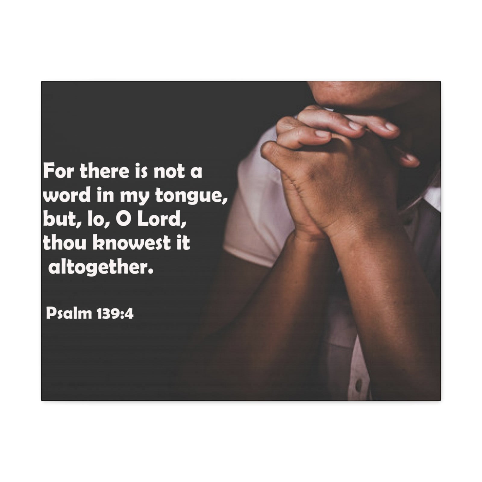 Bible Verse Canvas For There is Not a Word Psalm 139:4 Christian Home Décor Wall Art Scripture Ready to Hang Faith Print-Express Your Love Gifts