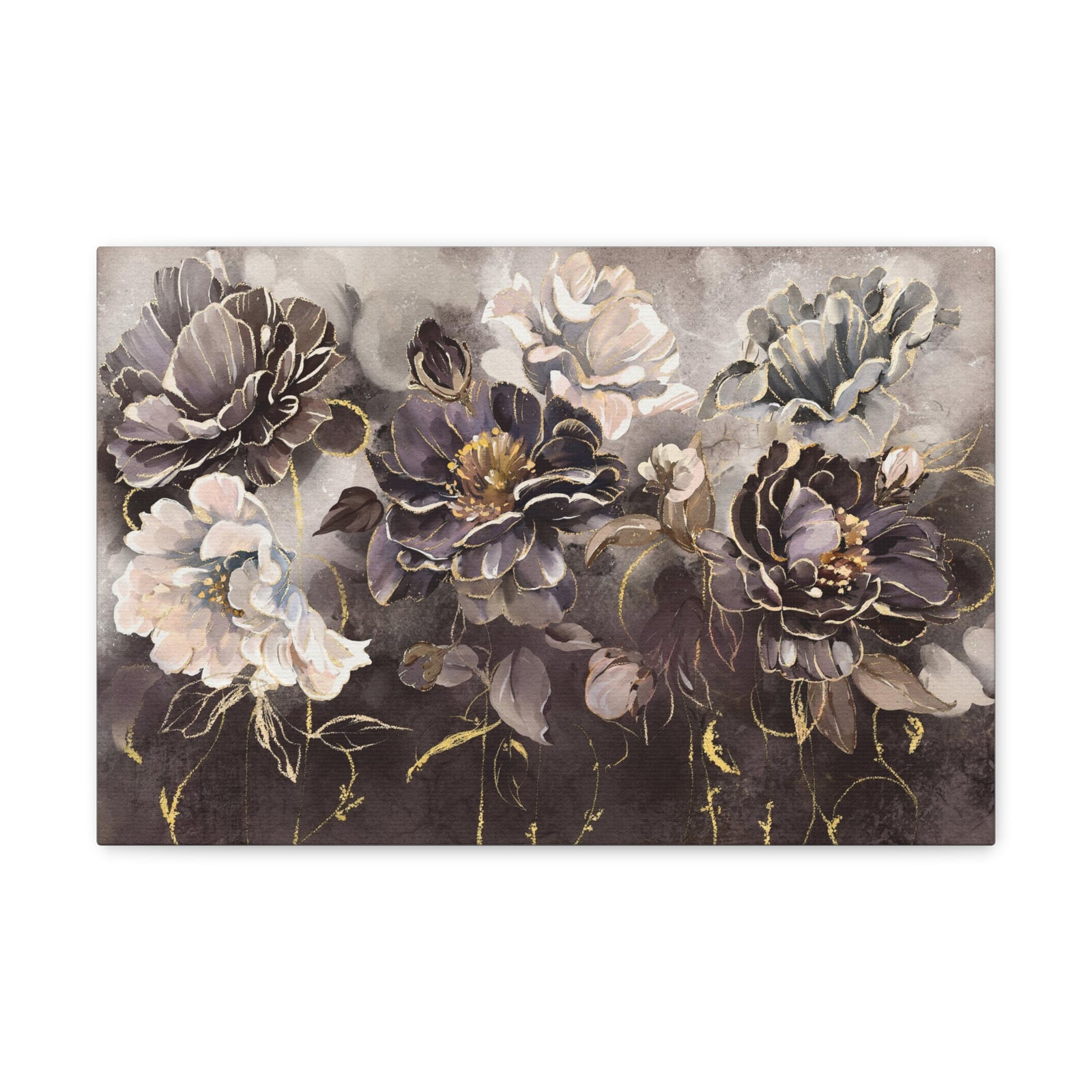 Oil Painting With Flower Rose & Leaves Flower Canvas Wall Art for Home Decor Ready-to-Hang-Express Your Love Gifts