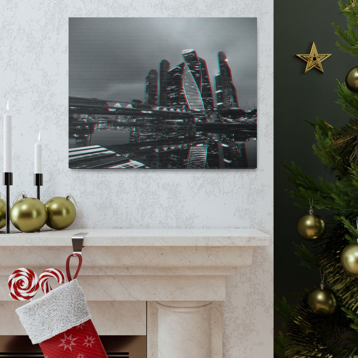Moscow Black And White Skyline Canvas Artwork High-Quality Breathtaking Stunning Cityscape for Home Decor Ready to Hang-Express Your Love Gifts
