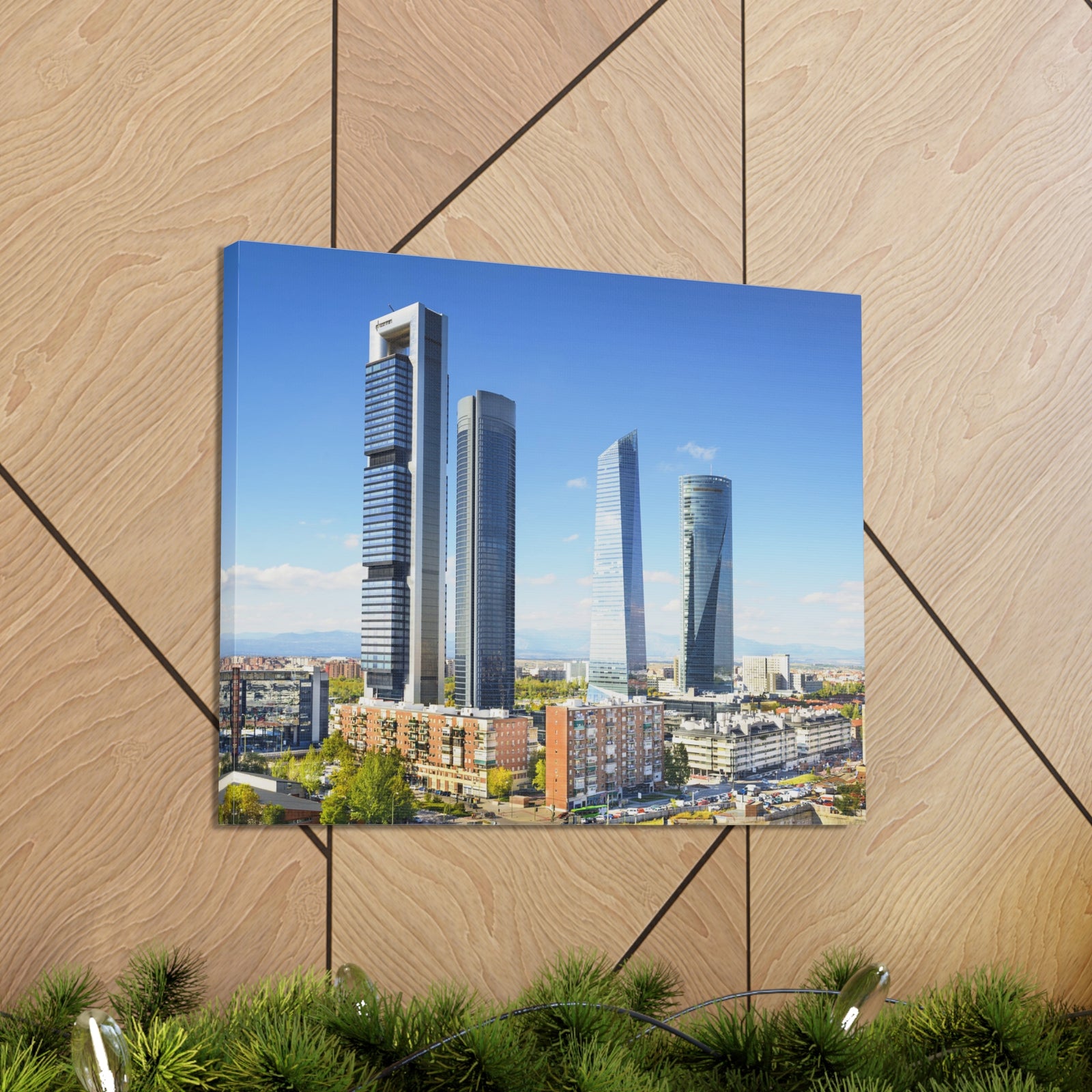 Madrid Daytime Skyline Canvas Artwork High-Quality Breathtaking Stunning Cityscape for Home Decor Ready to Hang-Express Your Love Gifts