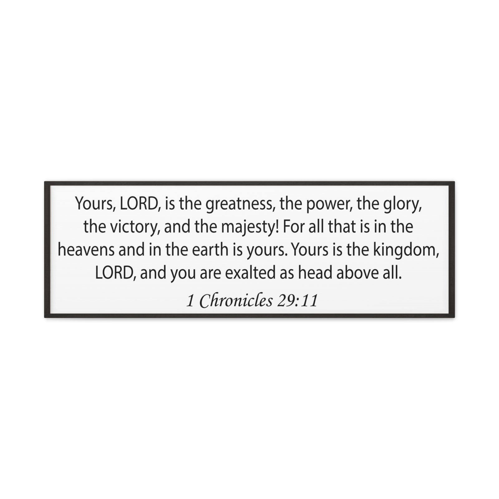 Scripture Walls 1 Chronicles 29:11 White Gold Bible Verse Canvas Christian Wall Art Ready to Hang Unframed-Express Your Love Gifts