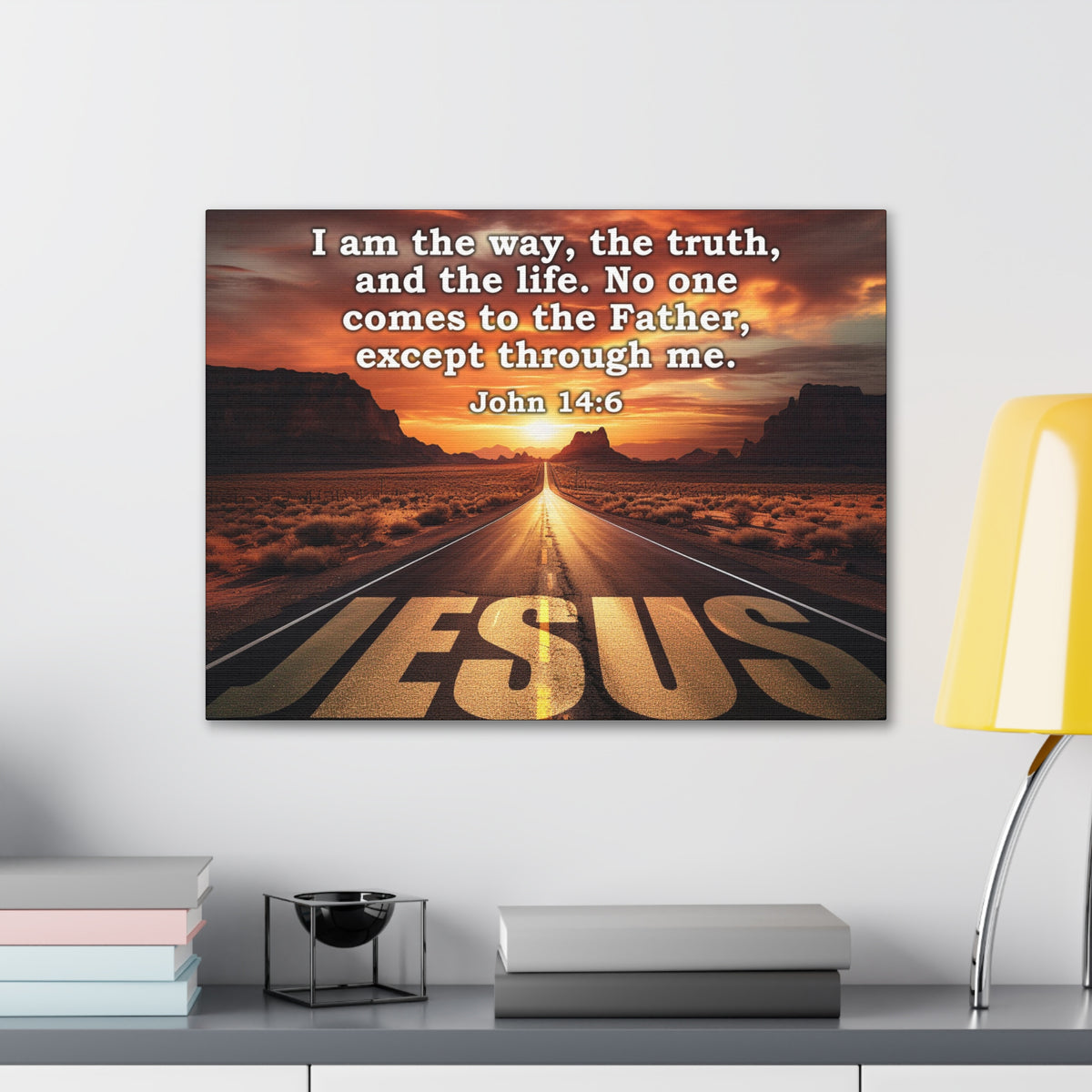 Scripture Walls Way Truth Life John 14:6 Christian Wall Art Print Ready to Hang Unframed-Express Your Love Gifts